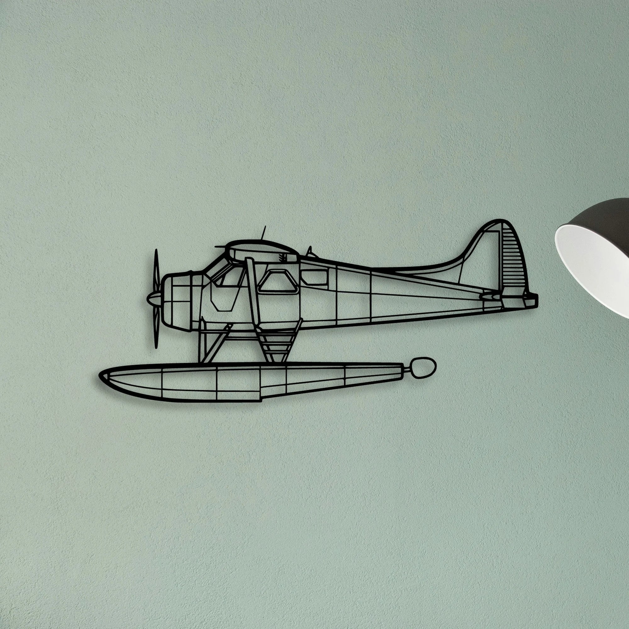 170B Float 2 Classic Aircraft Silhouette Metal Wall Art - Tinvibe