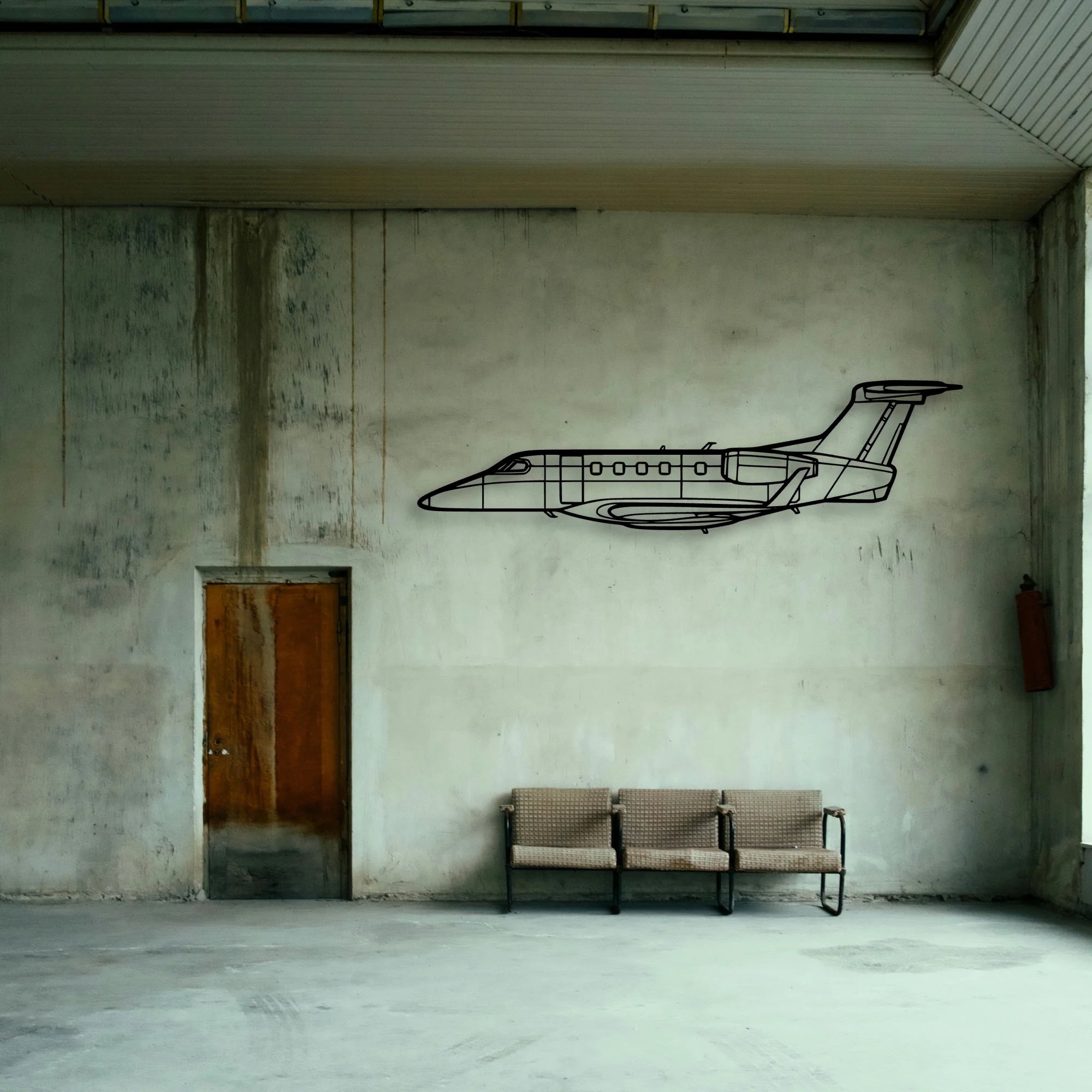 170B Float Classic Aircraft Silhouette Metal Wall Art - Tinvibe