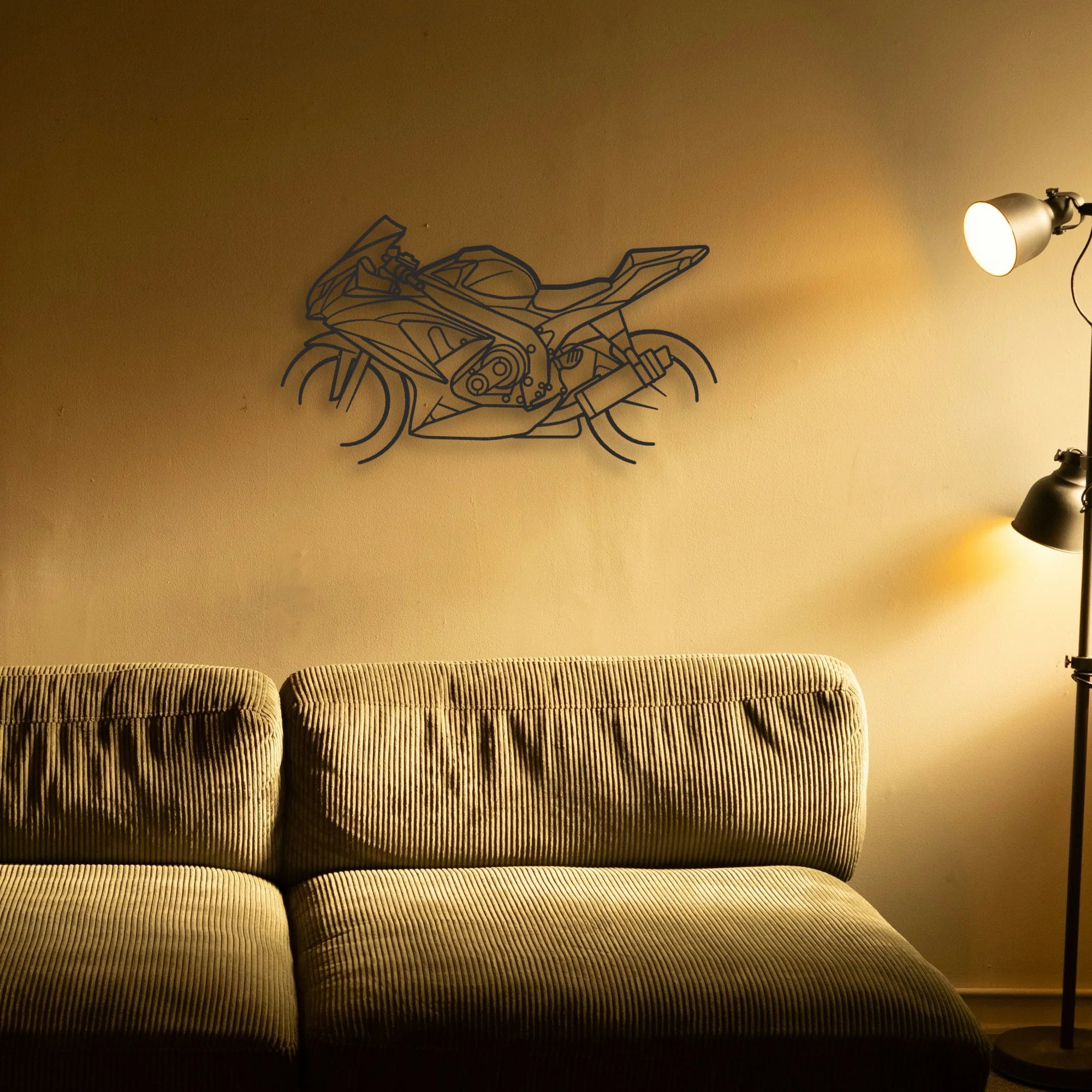 2008 Suzuki GSX R600 Classic Motorcycle Silhouette Metal Wall Art - Tinvibe