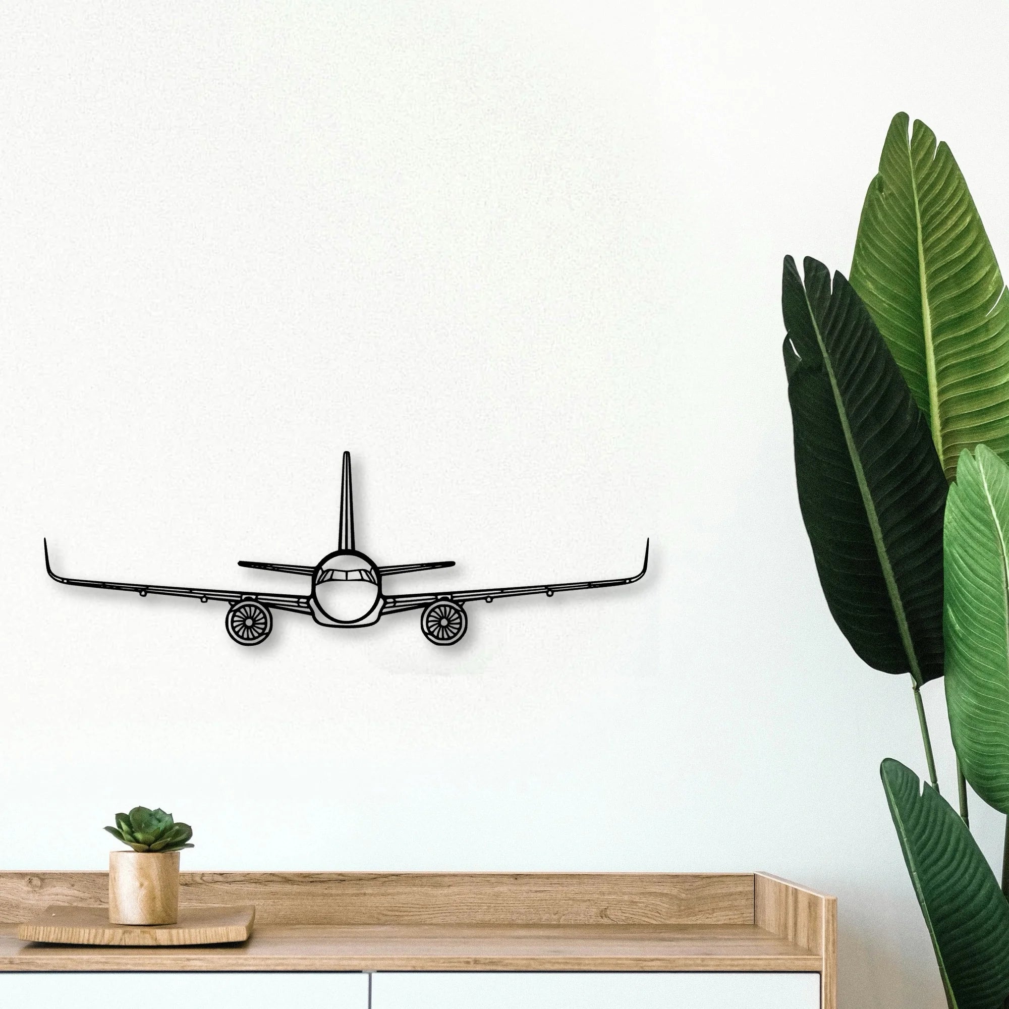 747 400F 2 Classic Aircraft Silhouette Metal Wall Art - Tinvibe