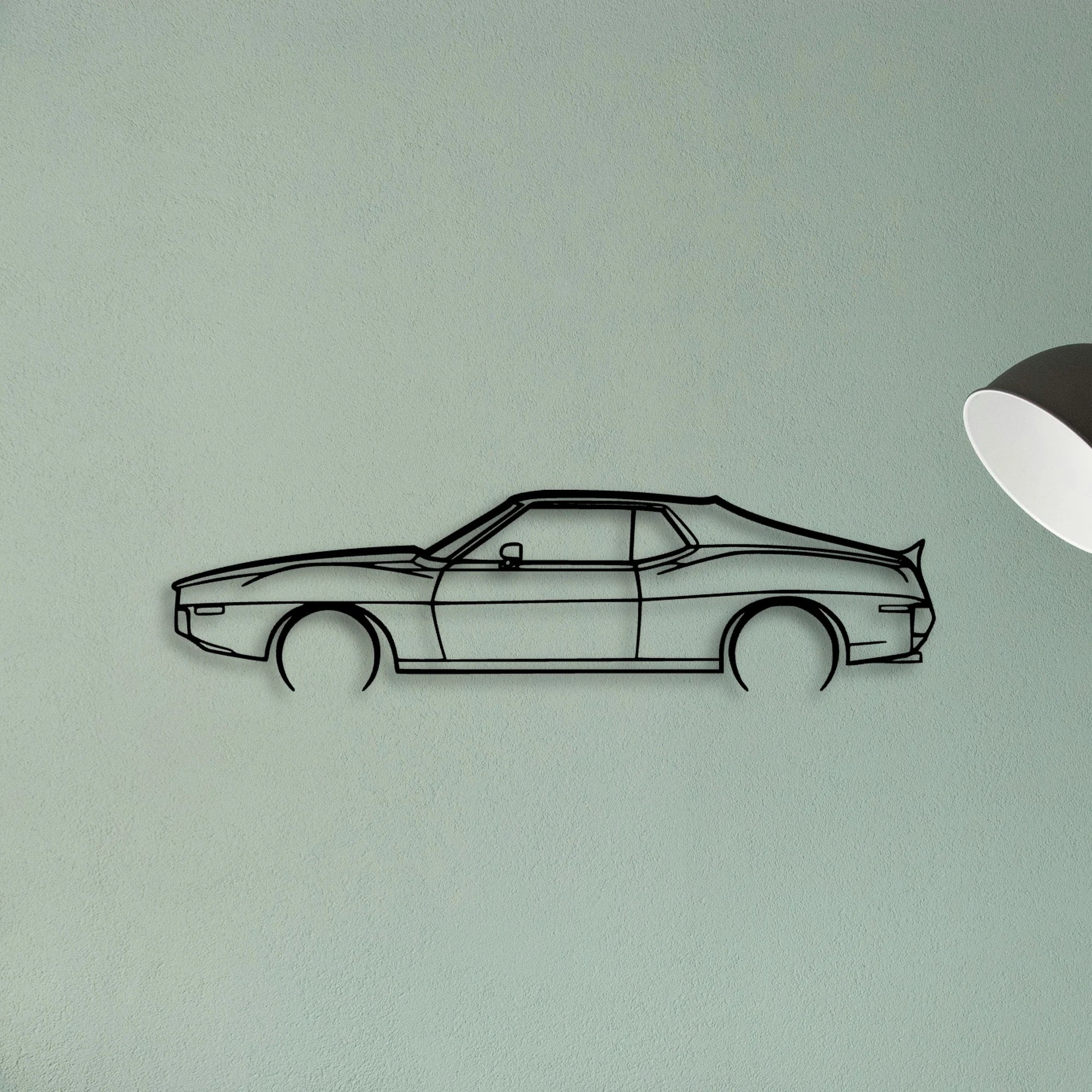 AMX 1974 Classic Silhouette Metal Wall Art - Tinvibe