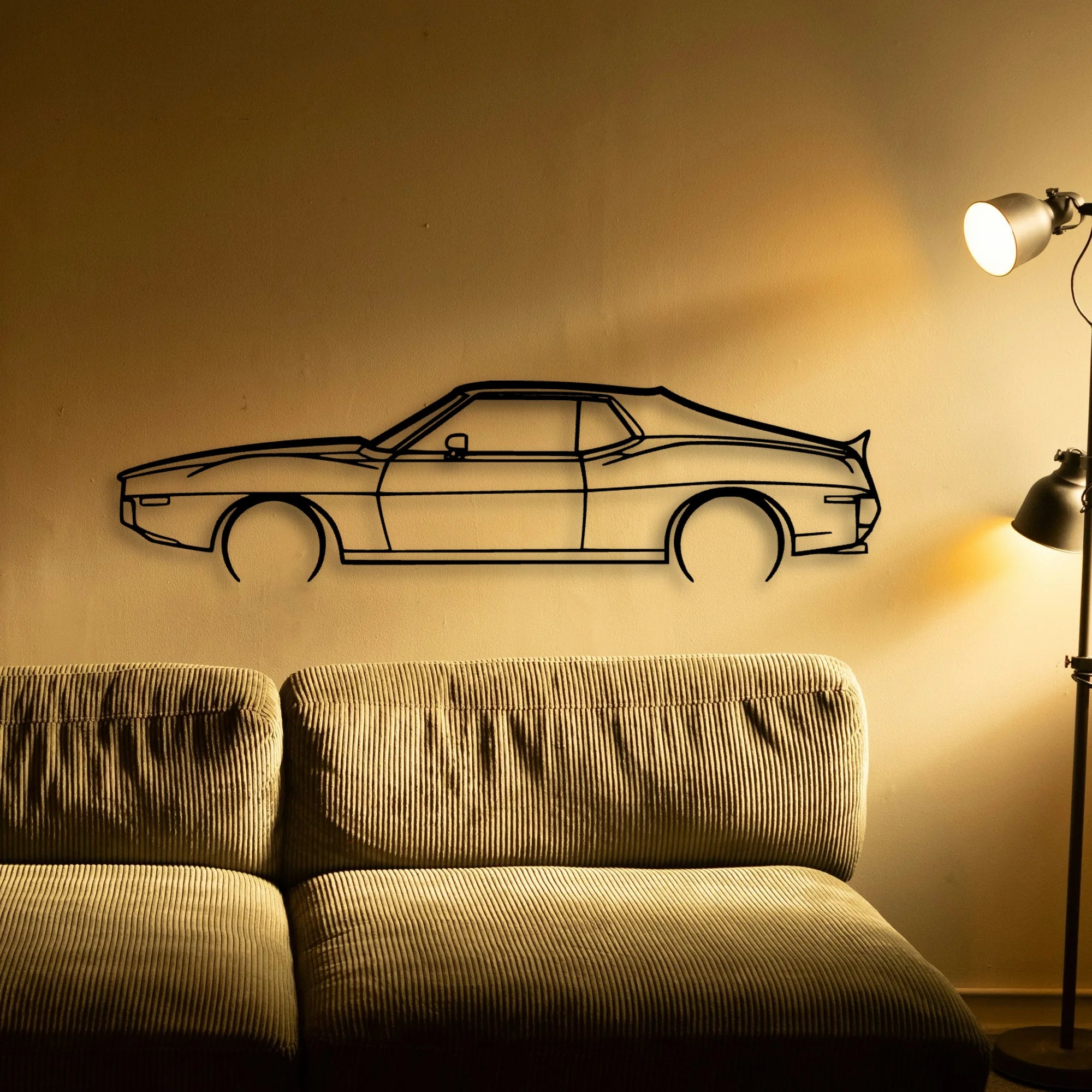 AMX 1974 Classic Silhouette Metal Wall Art - Tinvibe