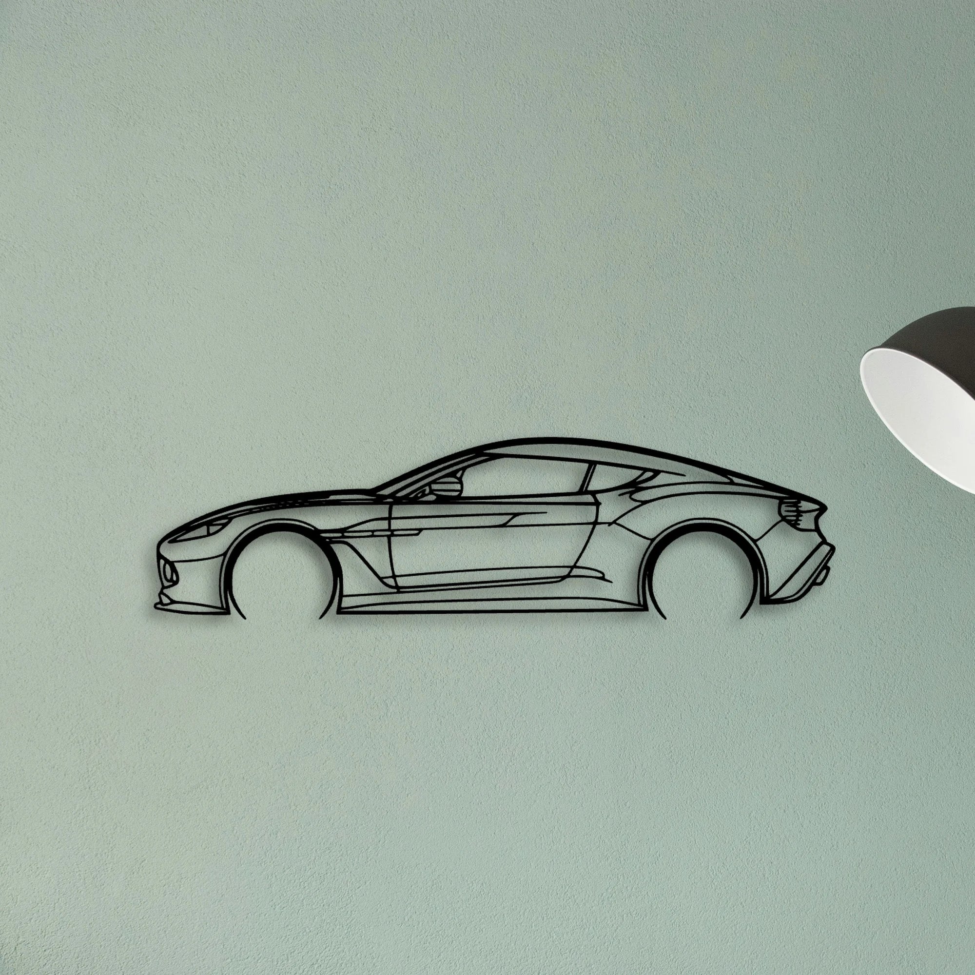 Aston Vanquish Classic Silhouette Metal Wall Art - Tinvibe