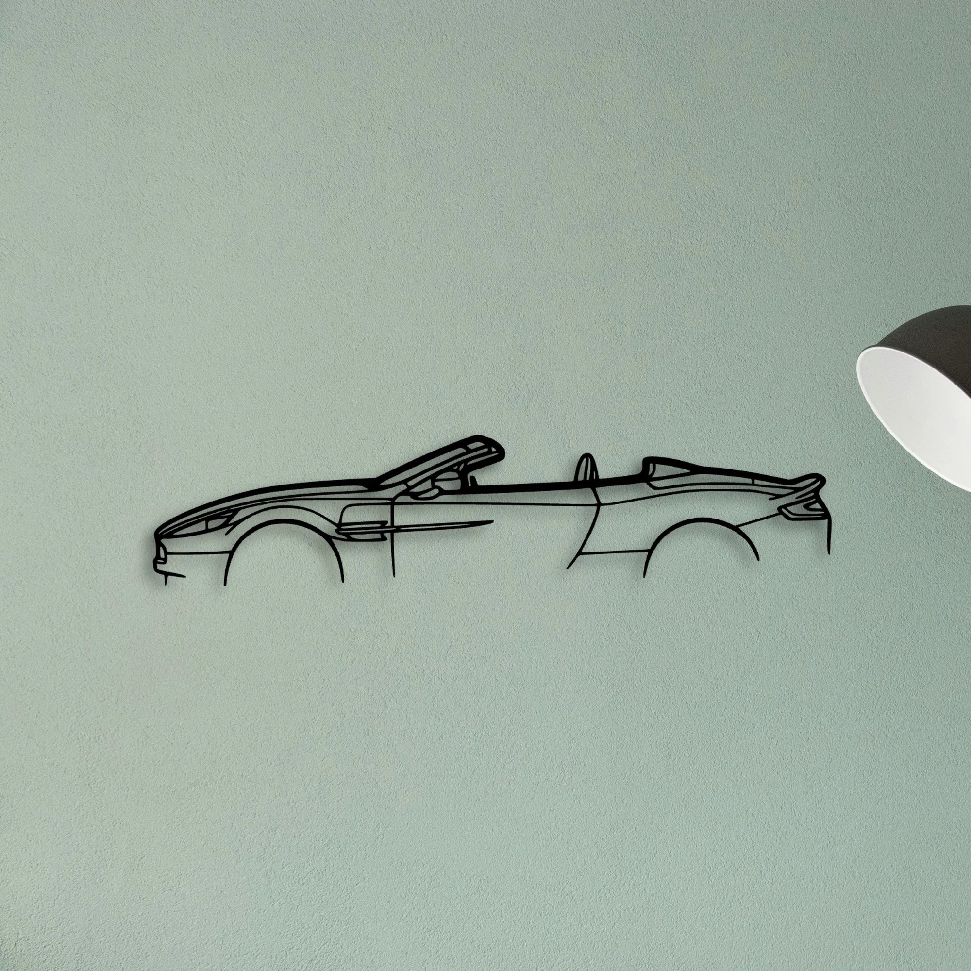 Aston Vanquish Convertible Classic Silhouette Metal Wall Art - Tinvibe