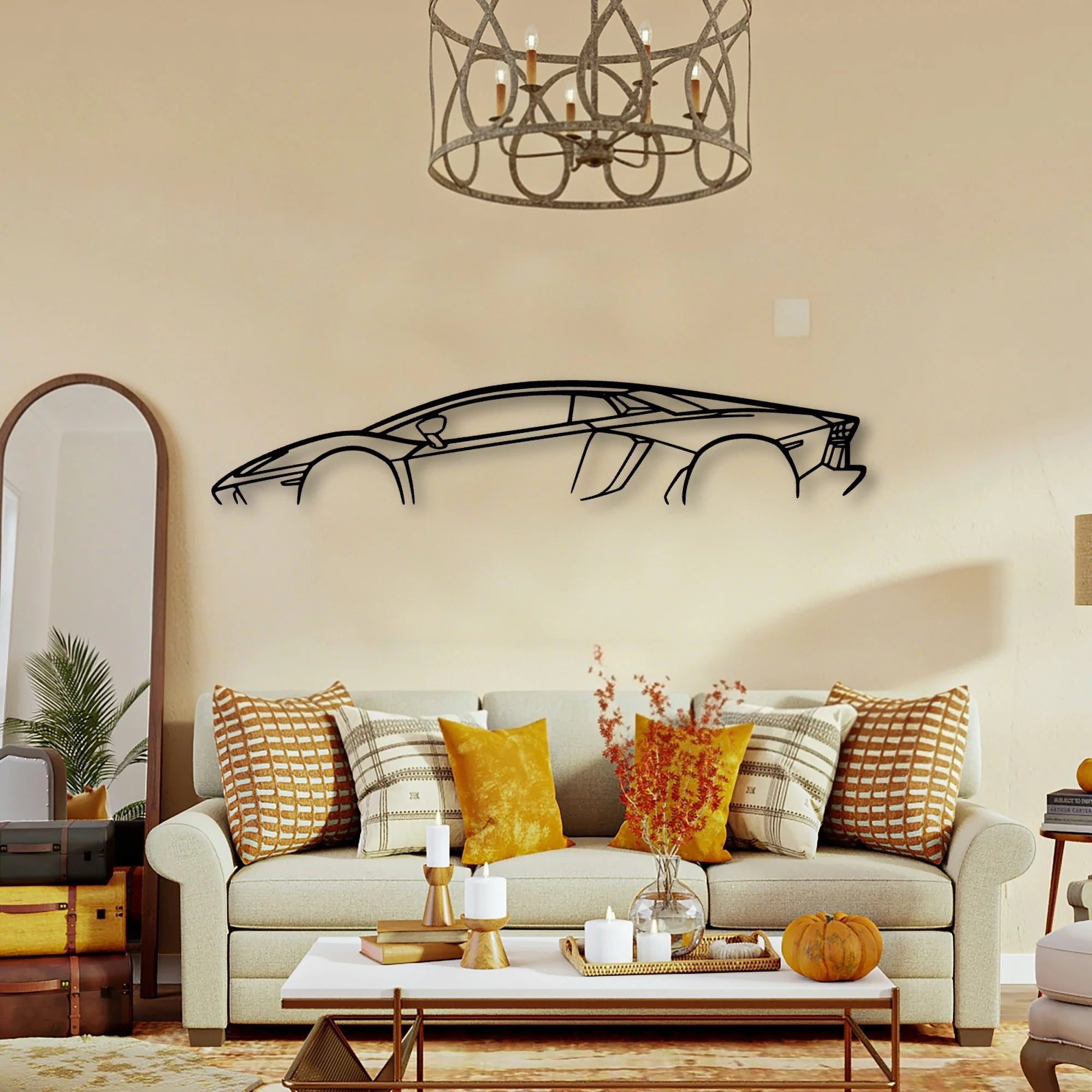 Aventador Classic Silhouette Metal Wall Art - Tinvibe