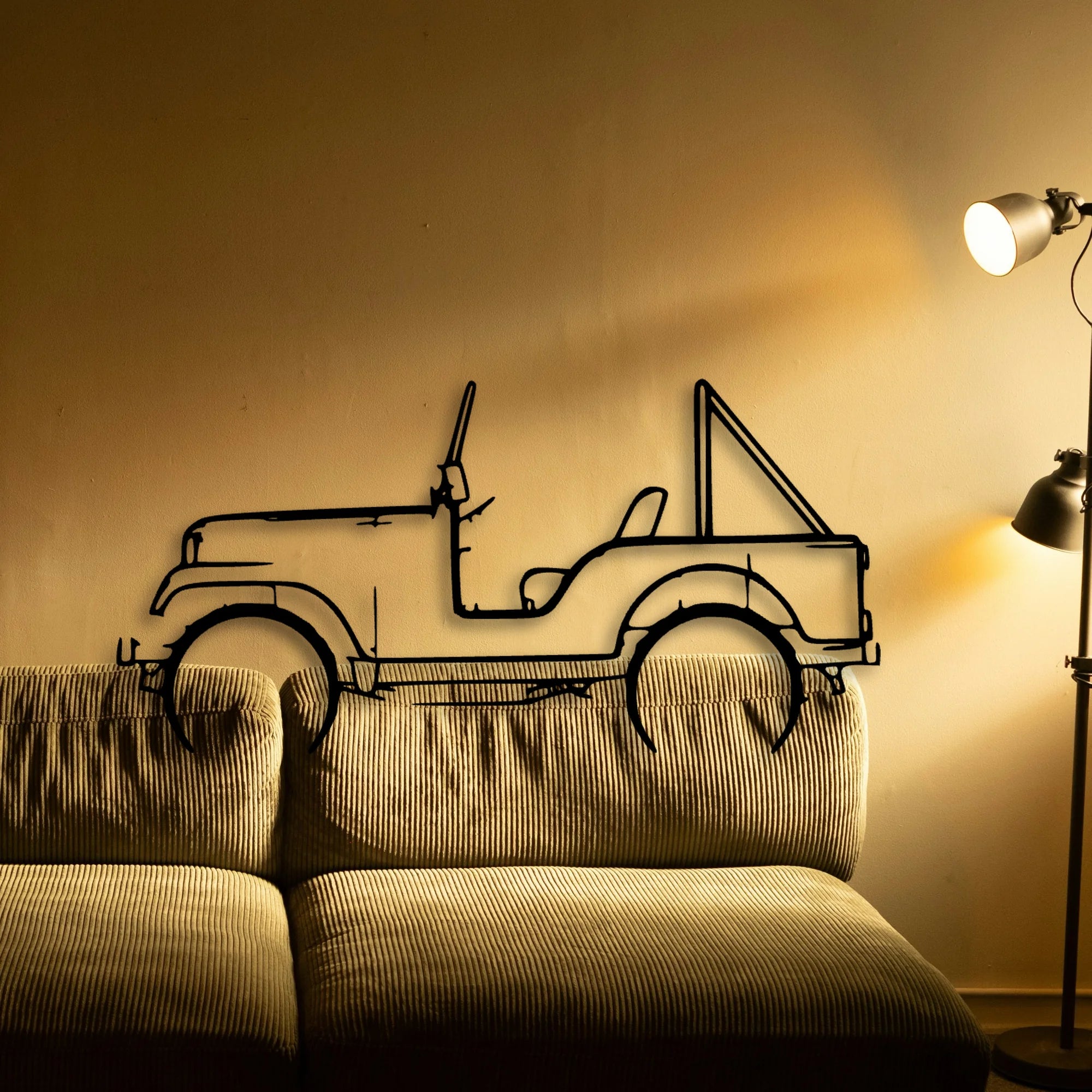 CJ5 1969 Classic Silhouette Metal Wall Art - Tinvibe
