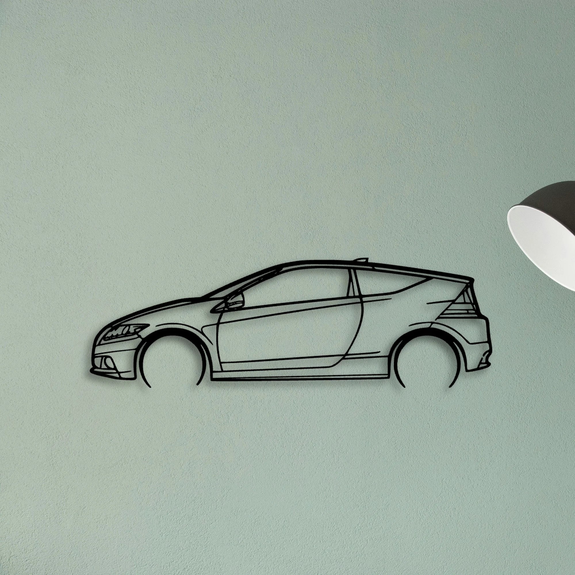 CR Z 2014 Classic Silhouette Metal Wall Art - Tinvibe