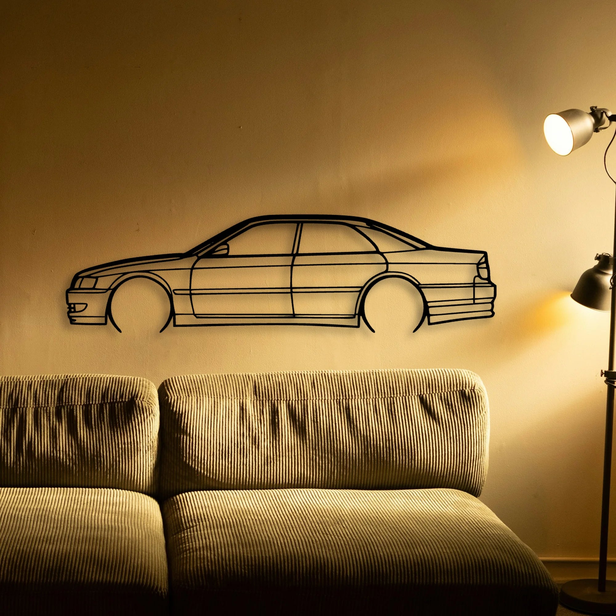 Chaser JZX100 2000 Classic Silhouette Metal Wall Art - Tinvibe