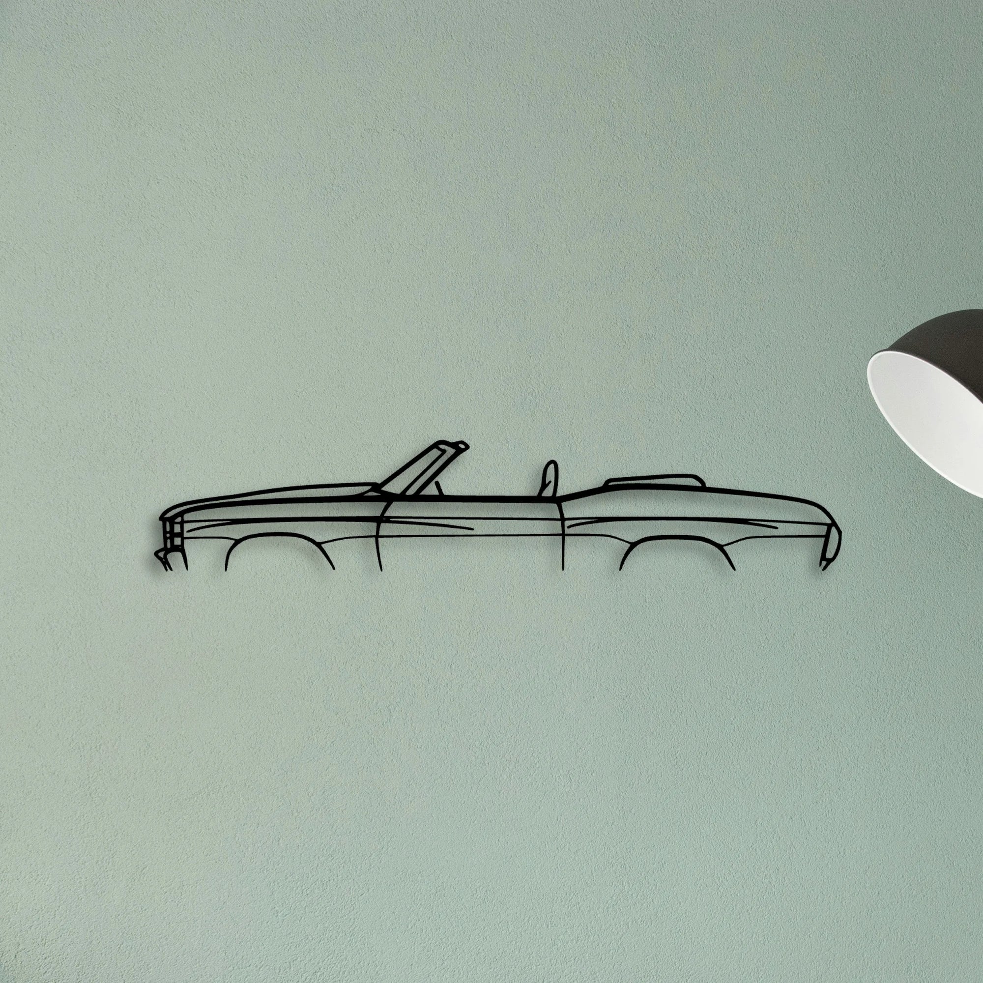 Chevelle Convertible 1971 Classic Silhouette Metal Wall Art - Tinvibe