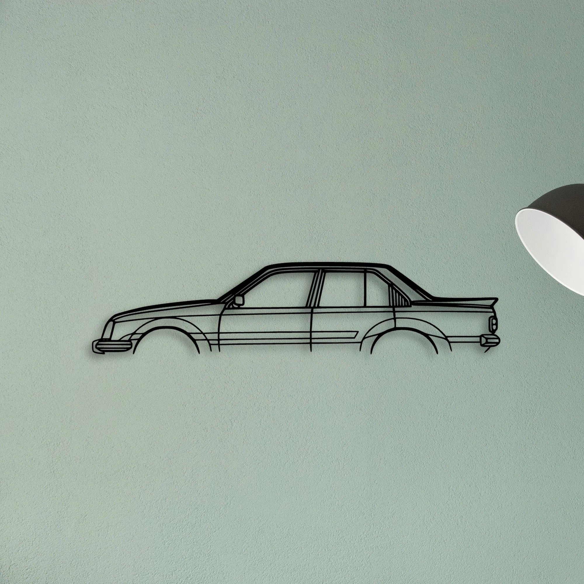 Commodore VC Brock Classic Silhouette Metal Wall Art - Tinvibe