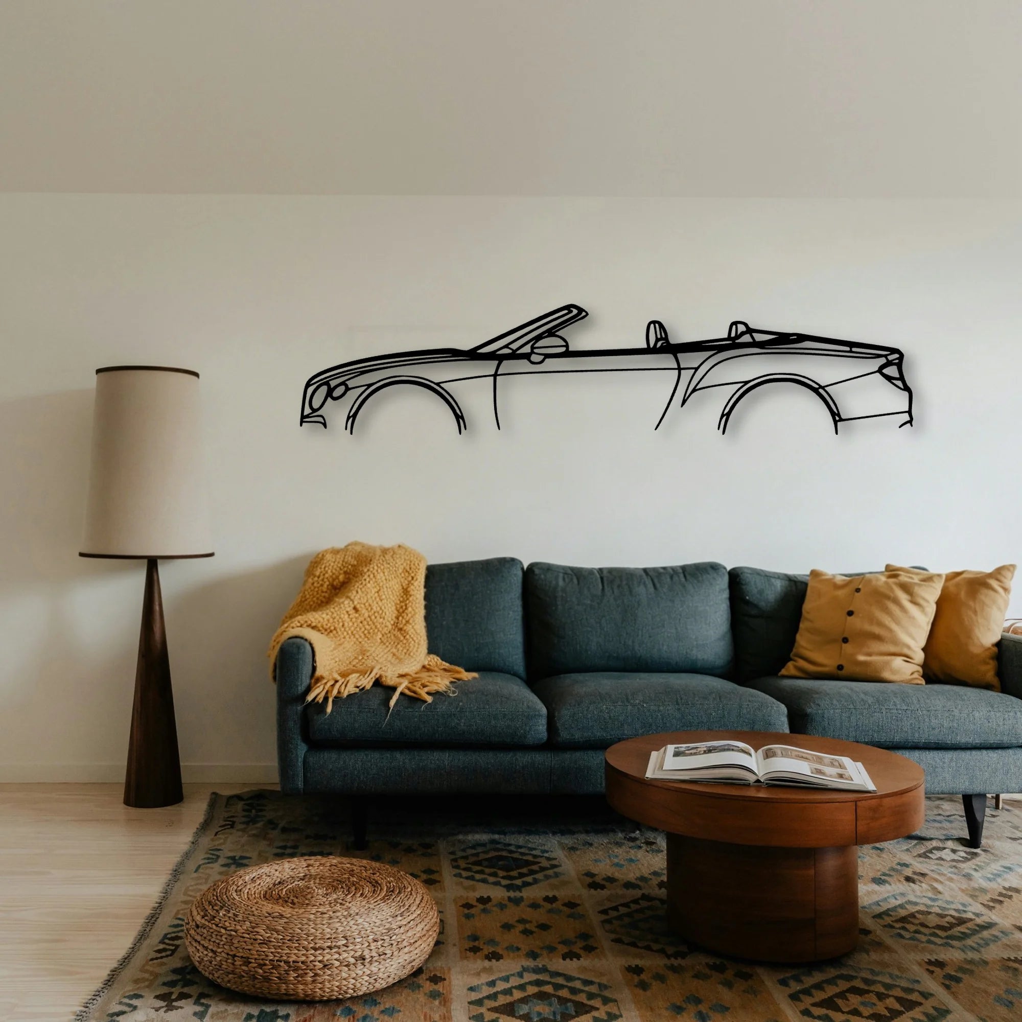 Continental GT Speed Convertible Classic Silhouette Metal Wall Art - Tinvibe