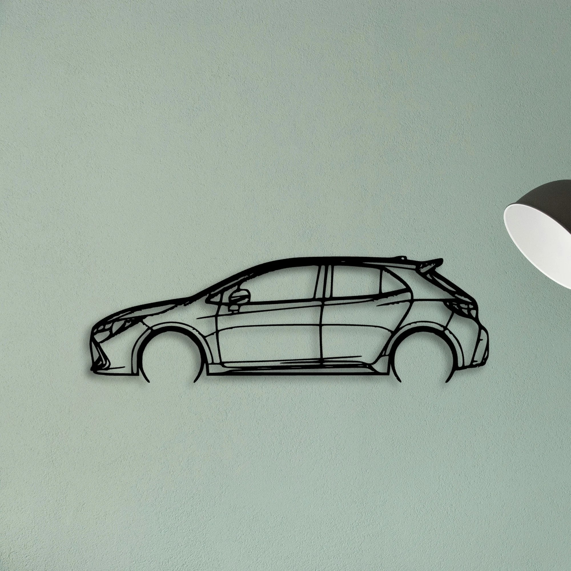 Corolla 2019 Classic Silhouette Metal Wall Art - Tinvibe