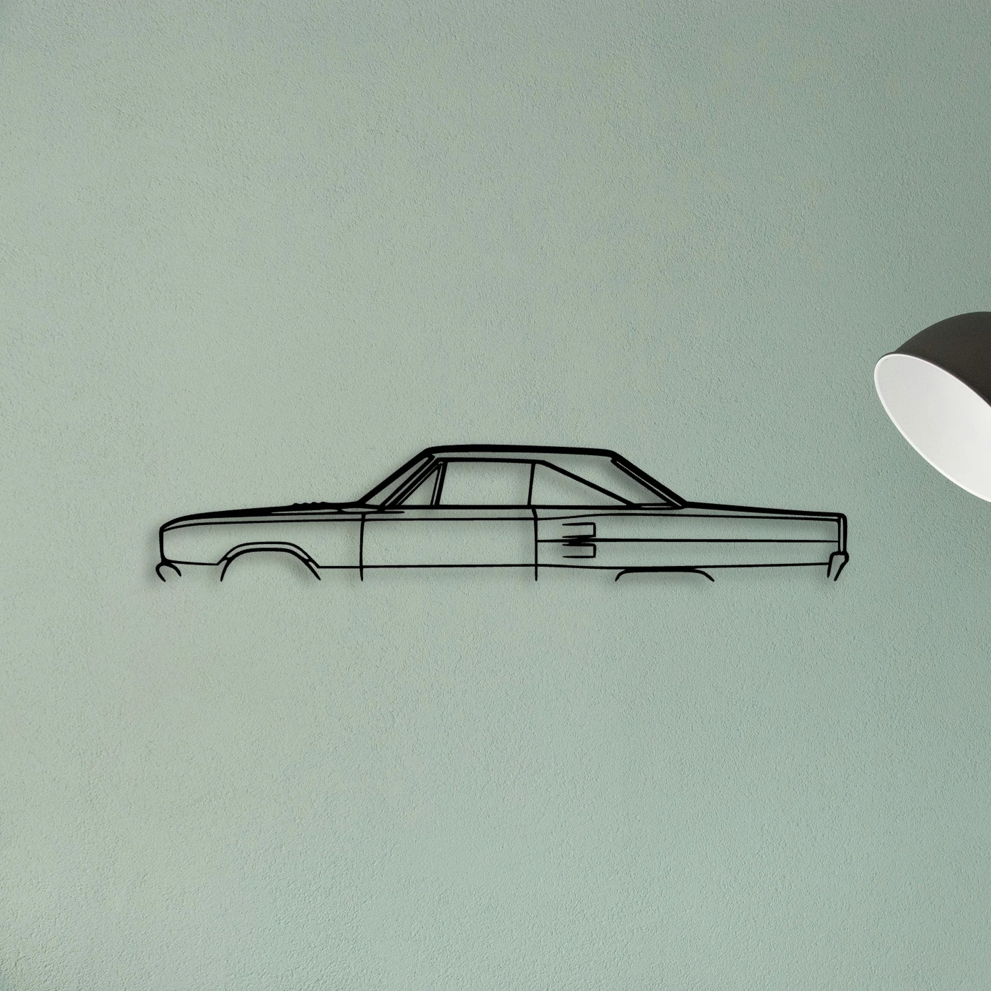 Coronet 1967 2 Classic Silhouette Metal Wall Art - Tinvibe