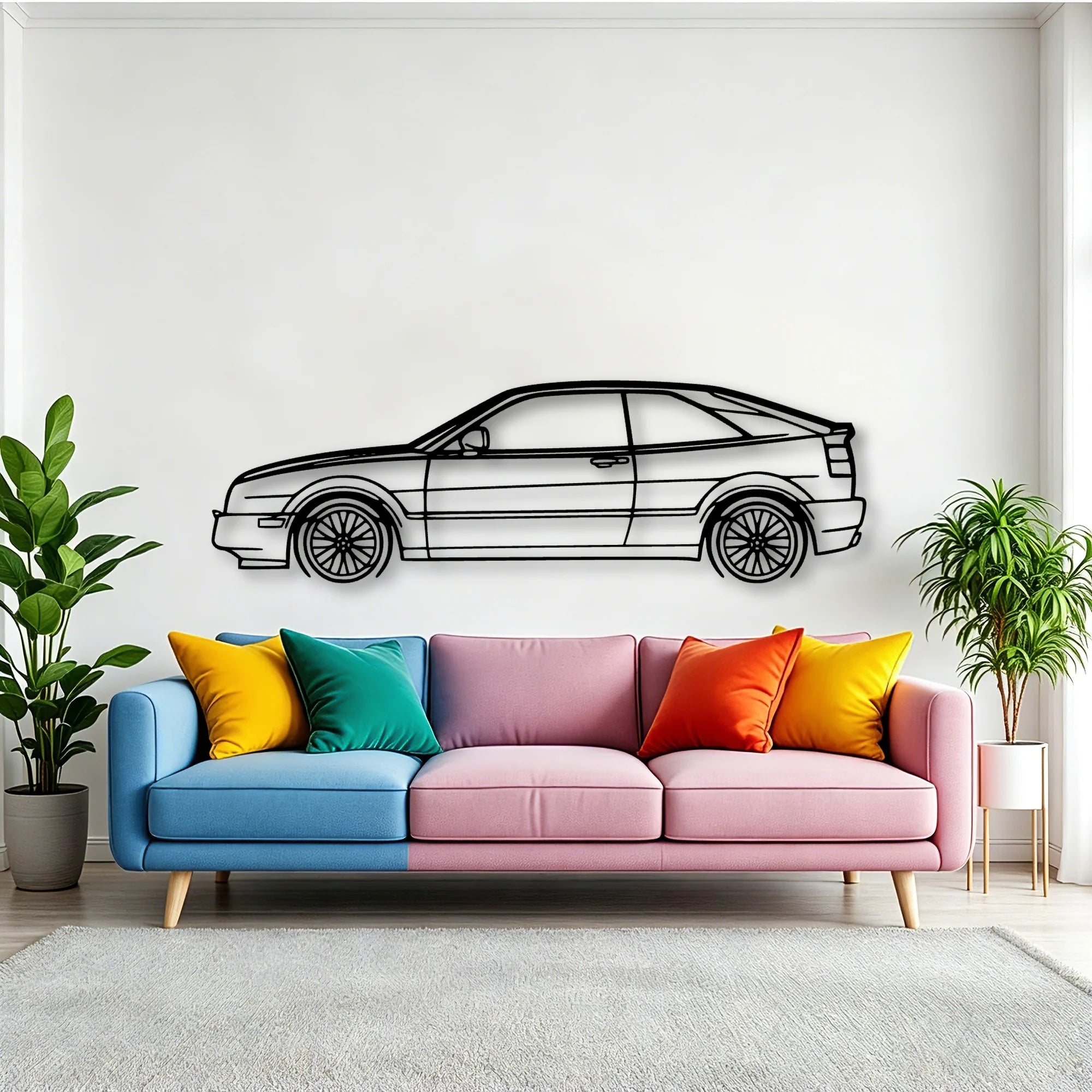 Corrado 1994 Classic Silhouette Metal Wall Art - Tinvibe