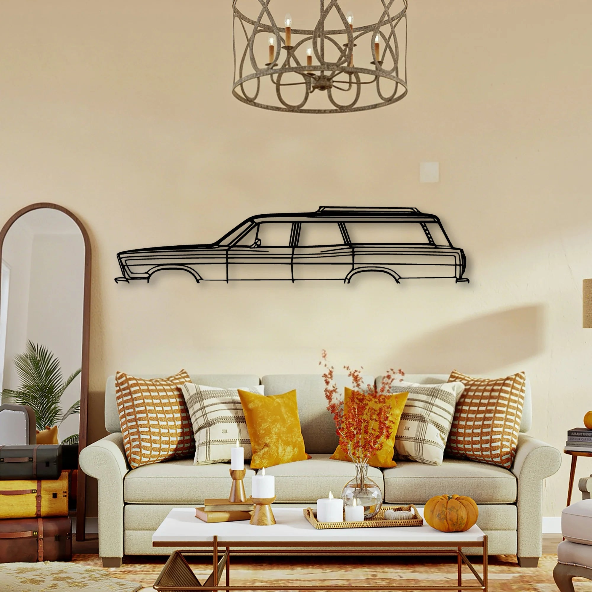 Country Squire 1967 Classic Silhouette Metal Wall Art - Tinvibe