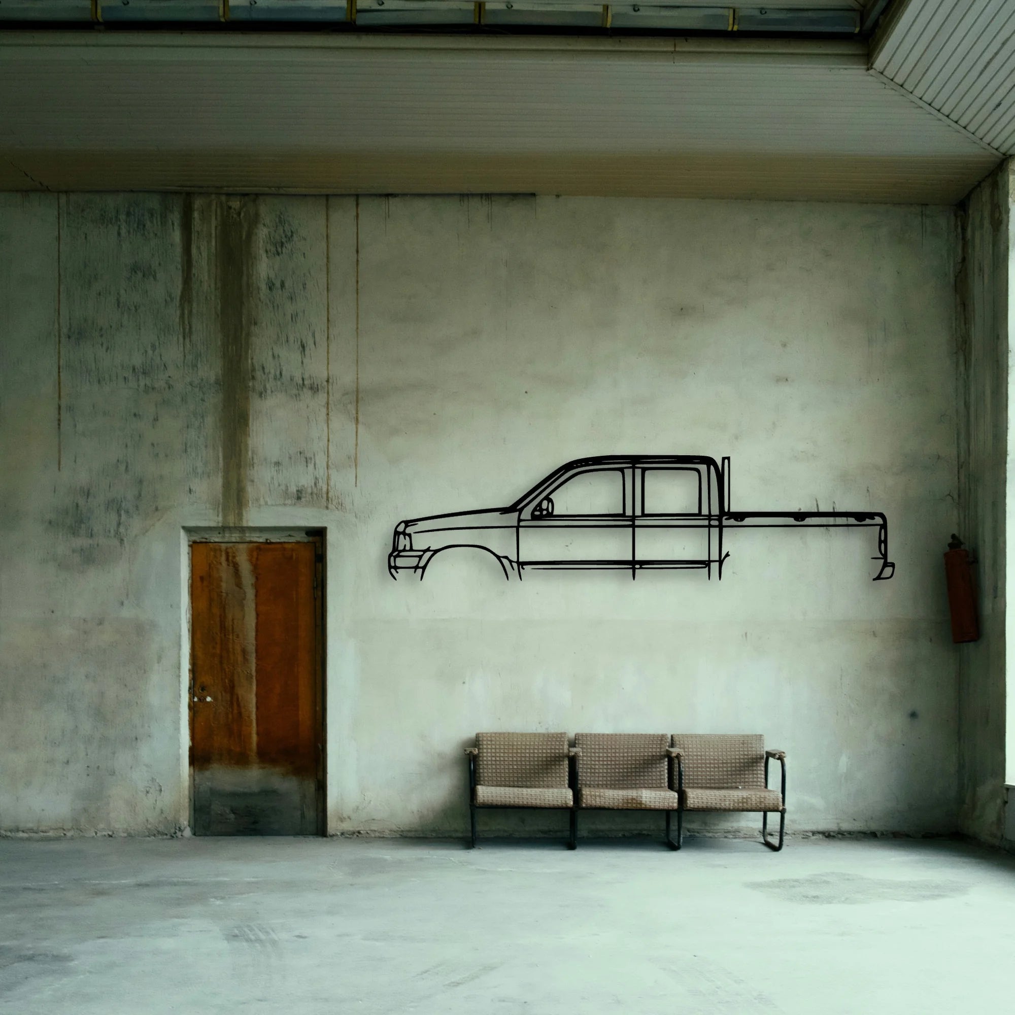 Courier 2003 Classic Silhouette Metal Wall Art - Tinvibe