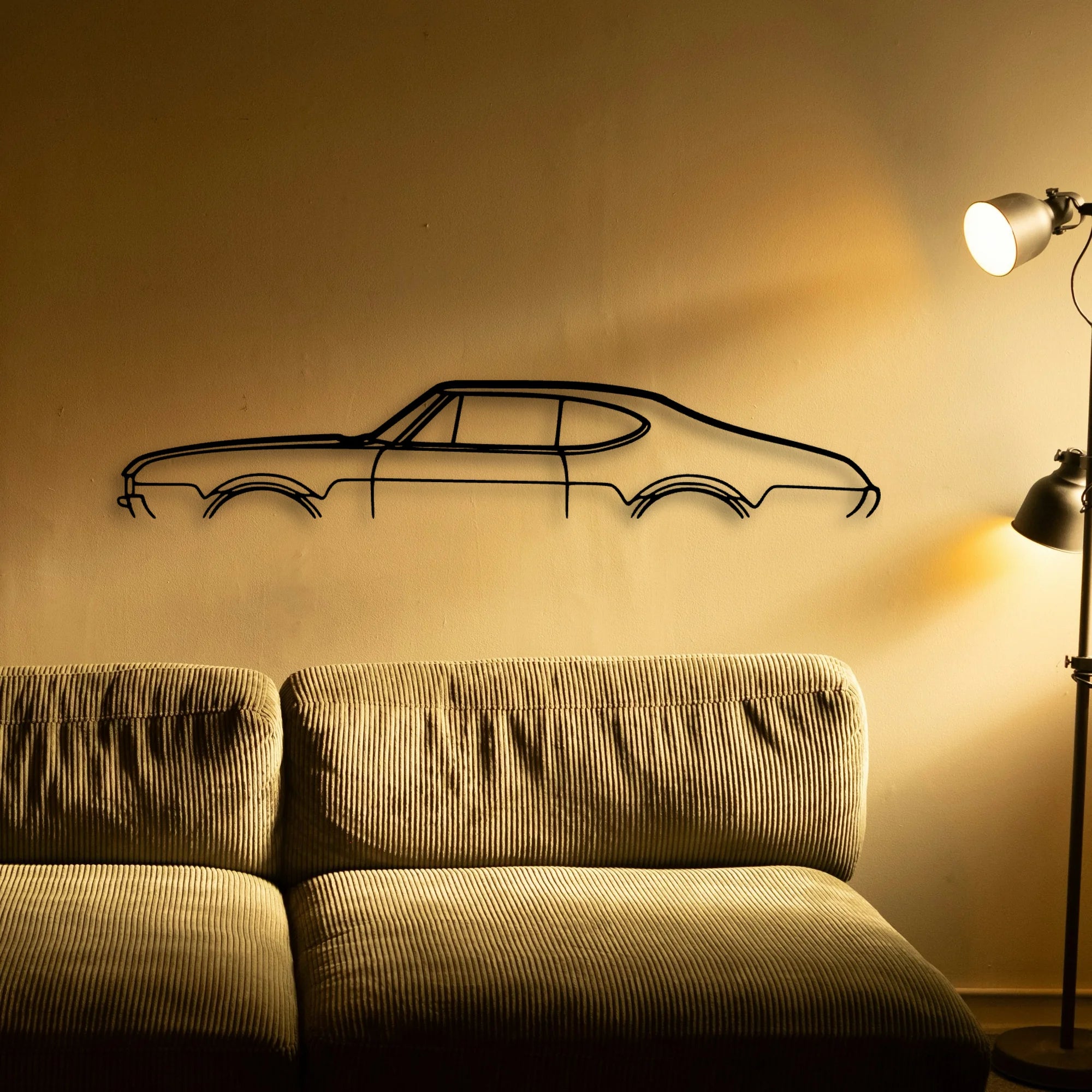 Cutlass 1968 Classic Silhouette Metal Wall Art - Tinvibe