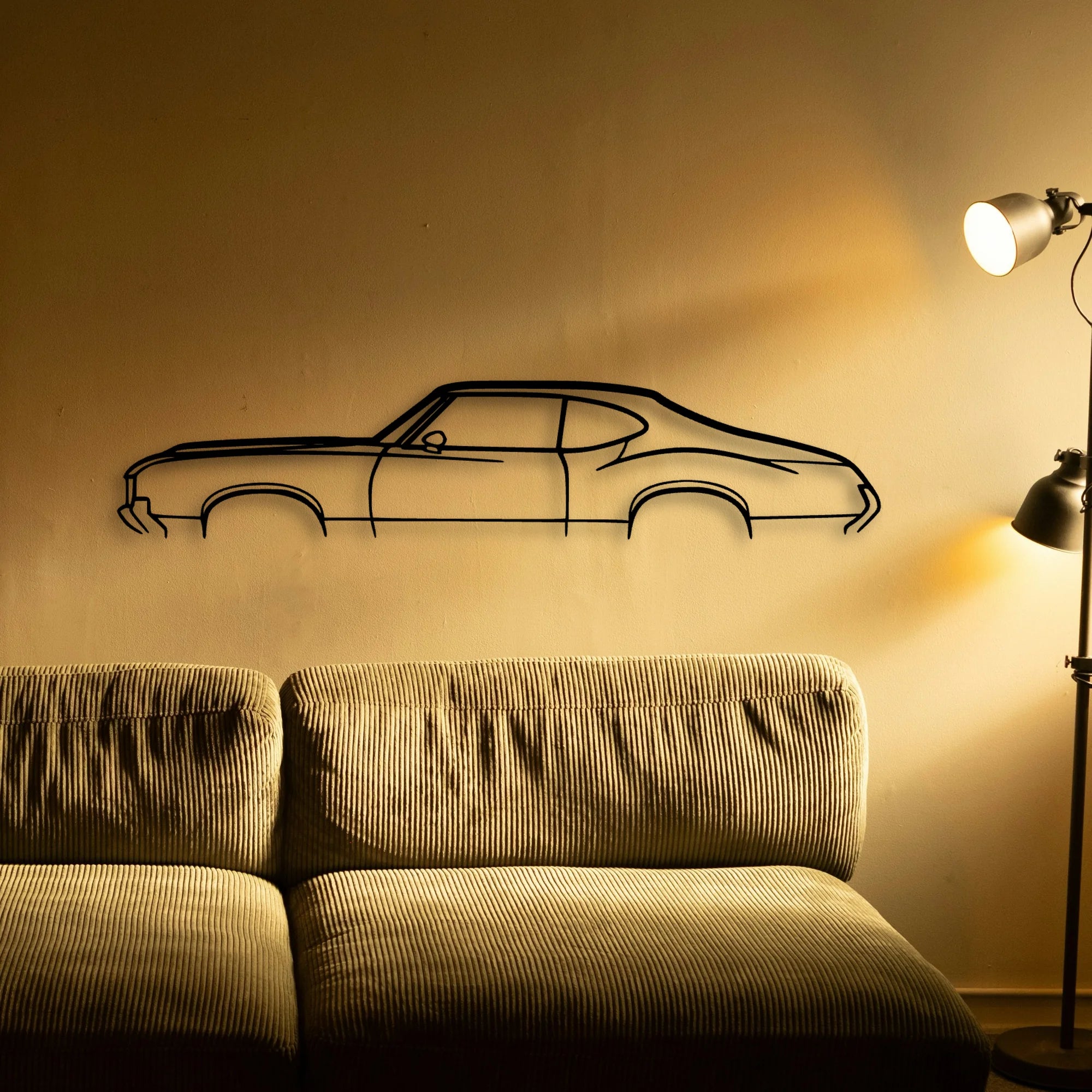 Cutlass 1970 Classic Silhouette Metal Wall Art - Tinvibe