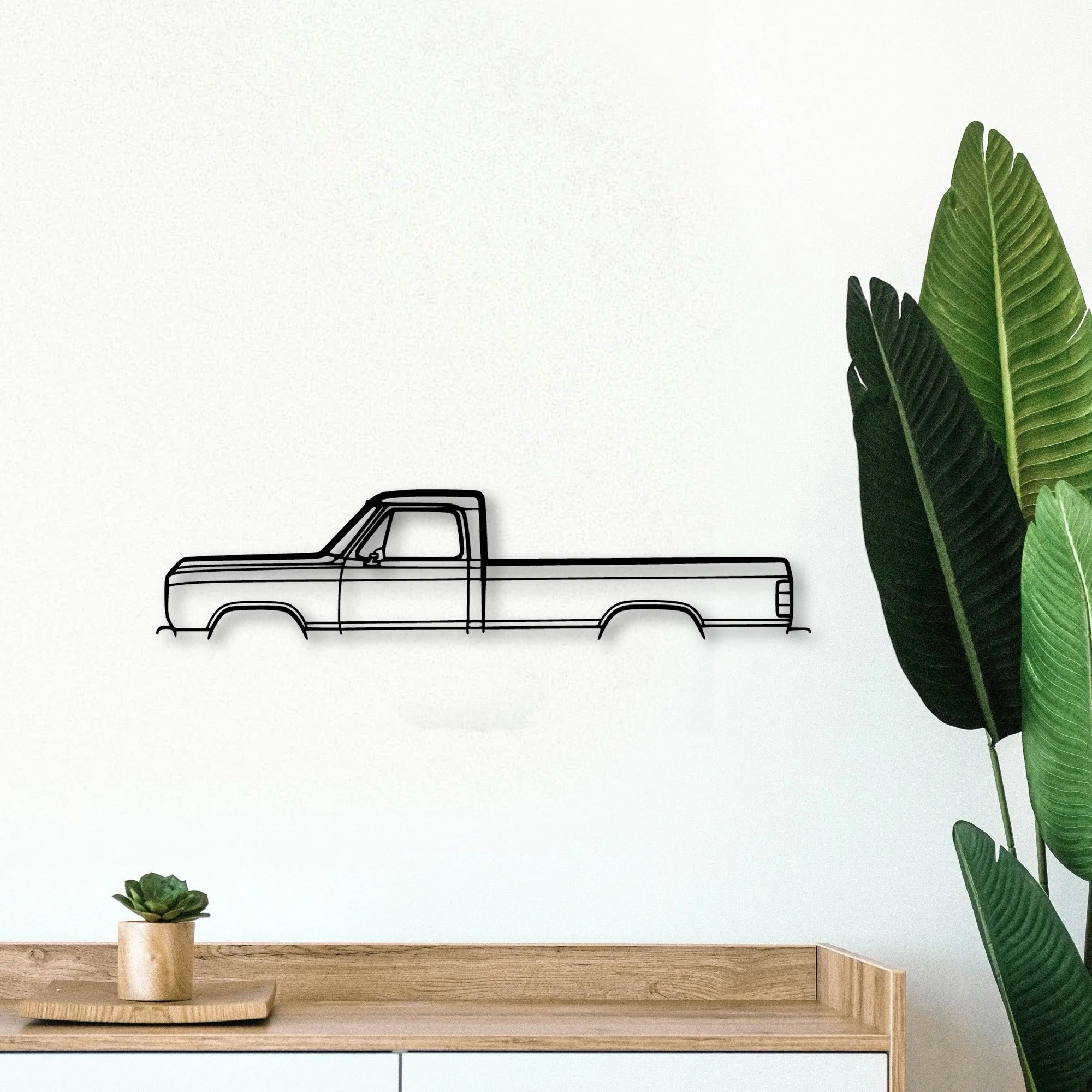 D100 1988 Classic Silhouette Metal Wall Art - Tinvibe