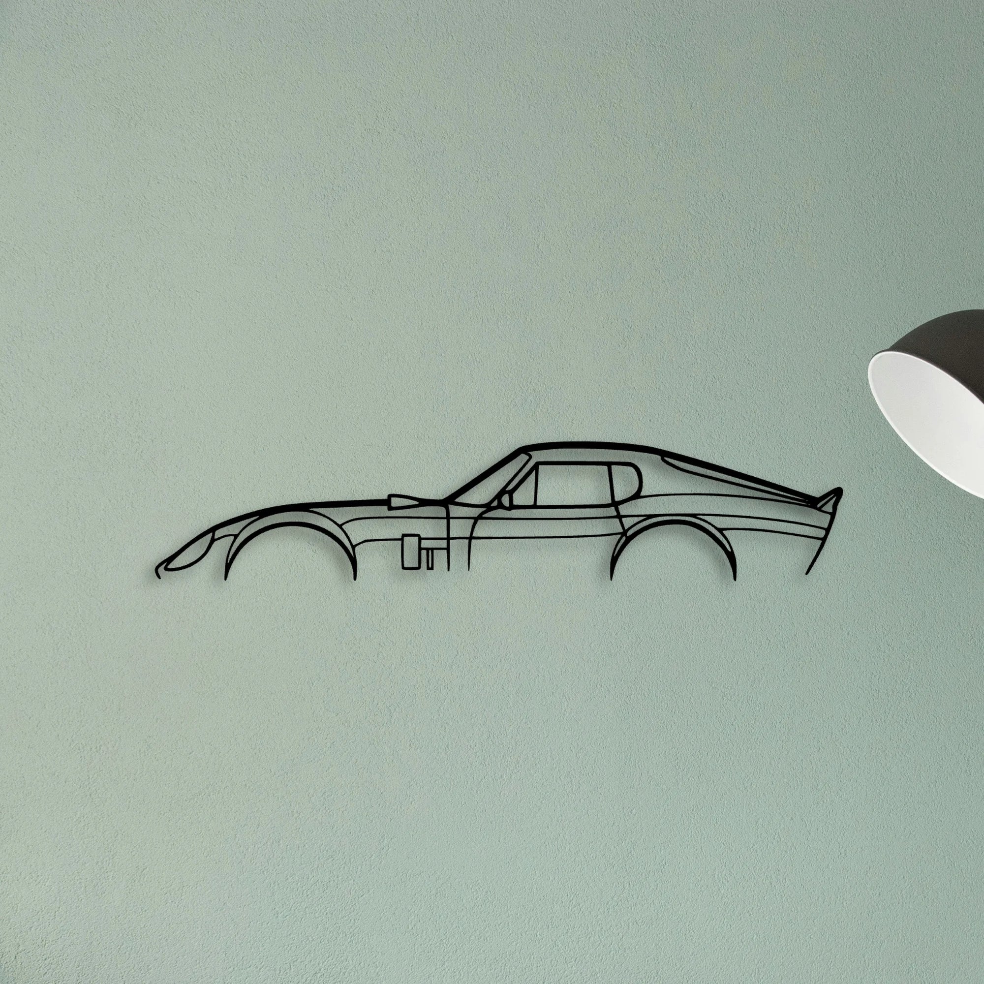 Daytona Coupe 1965 Classic Silhouette Metal Wall Art - Tinvibe