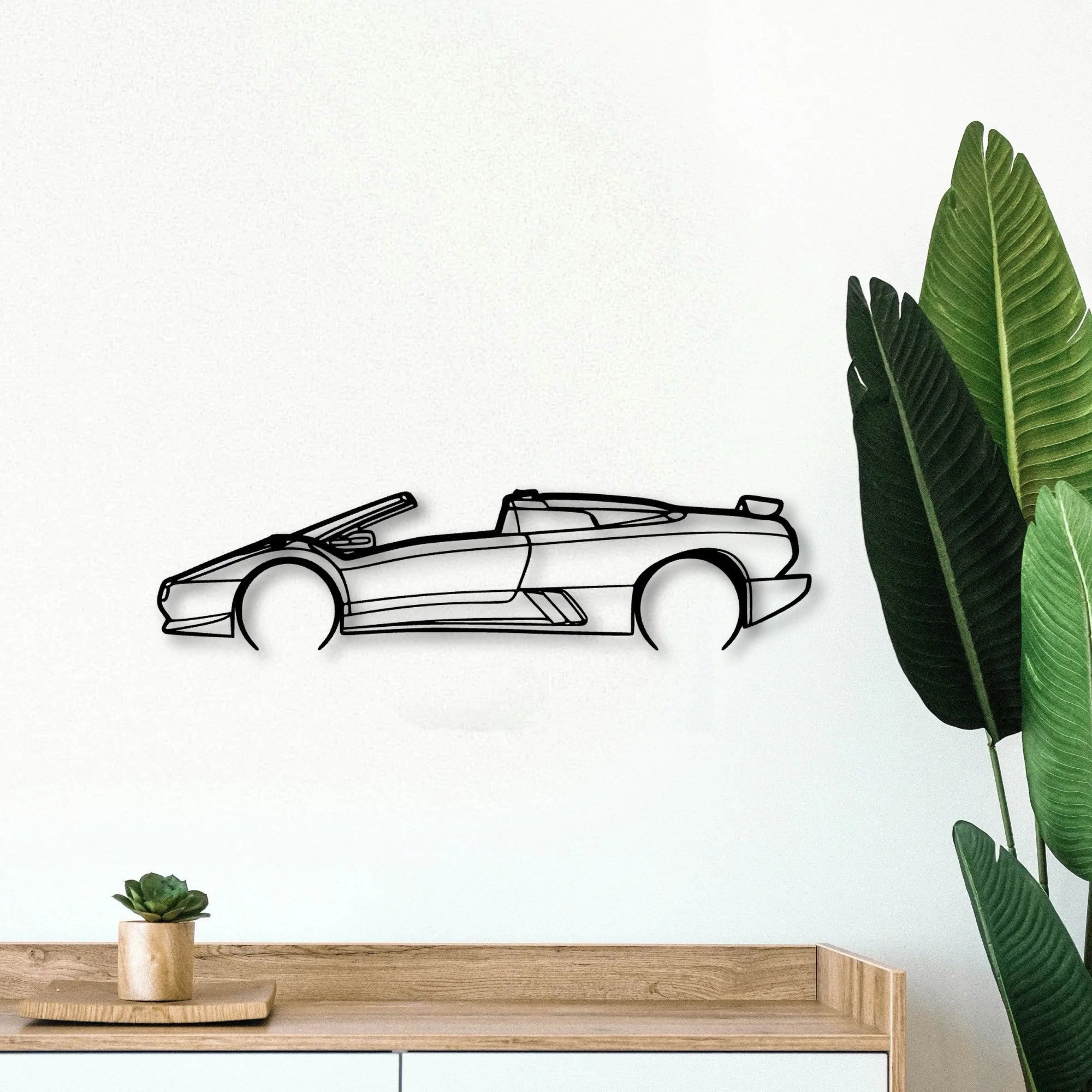 Diablo Roadster 1997 Classic Silhouette Metal Wall Art - Tinvibe