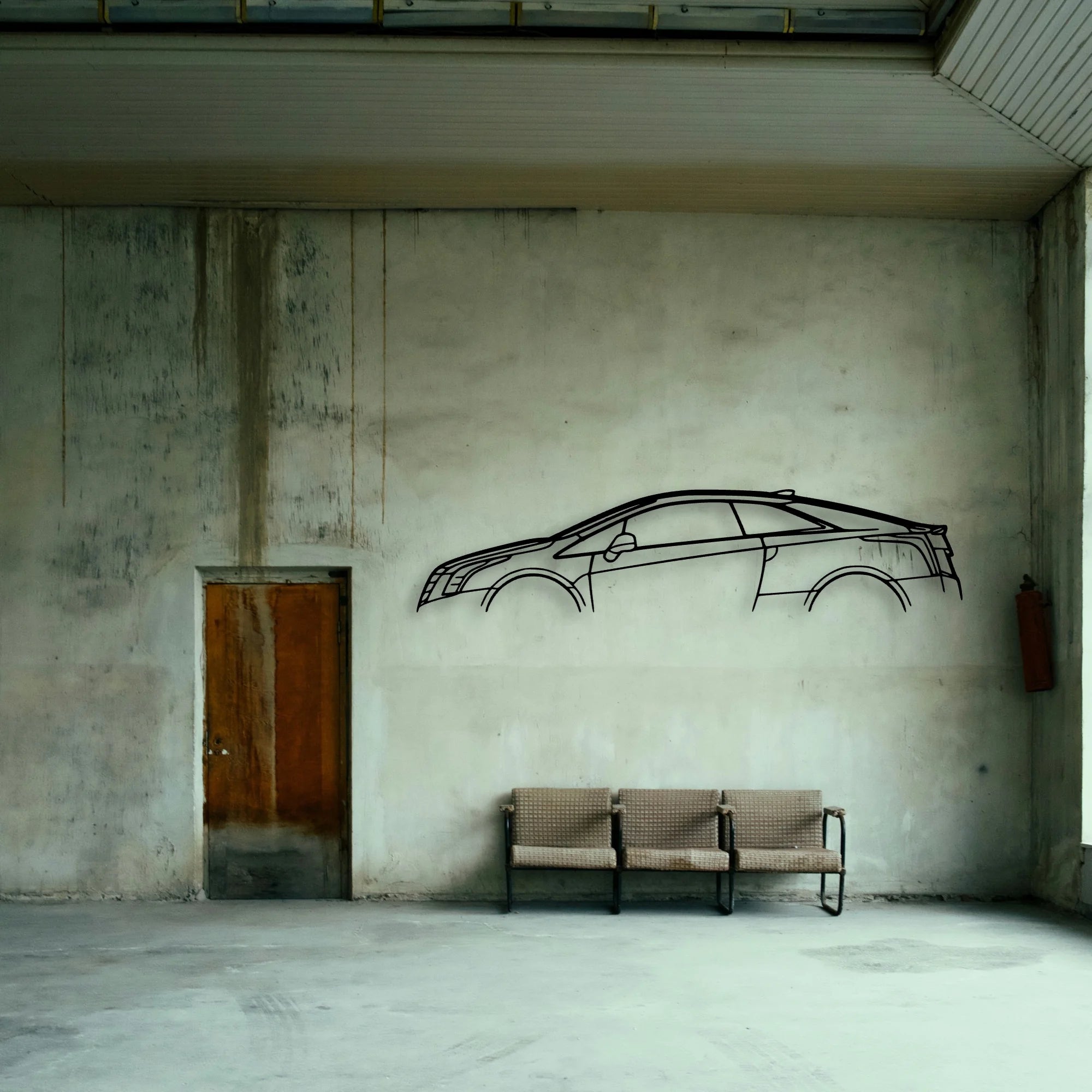 E 2016 Classic Silhouette Metal Wall Art - Tinvibe