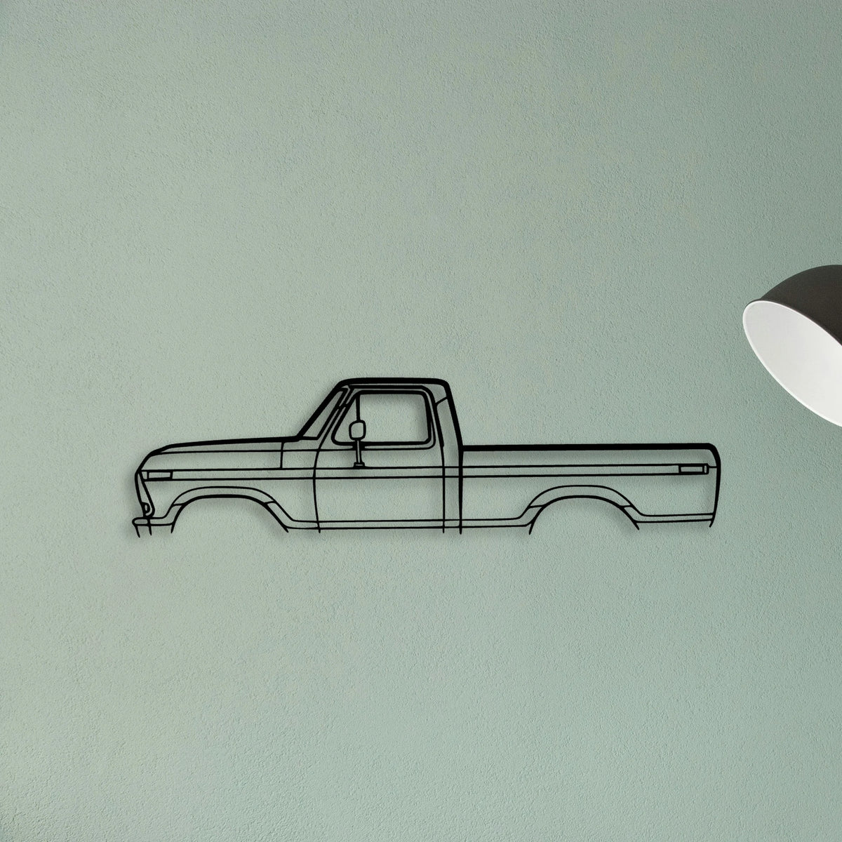 F 100 Classic Silhouette Metal Wall Art - Tinvibe