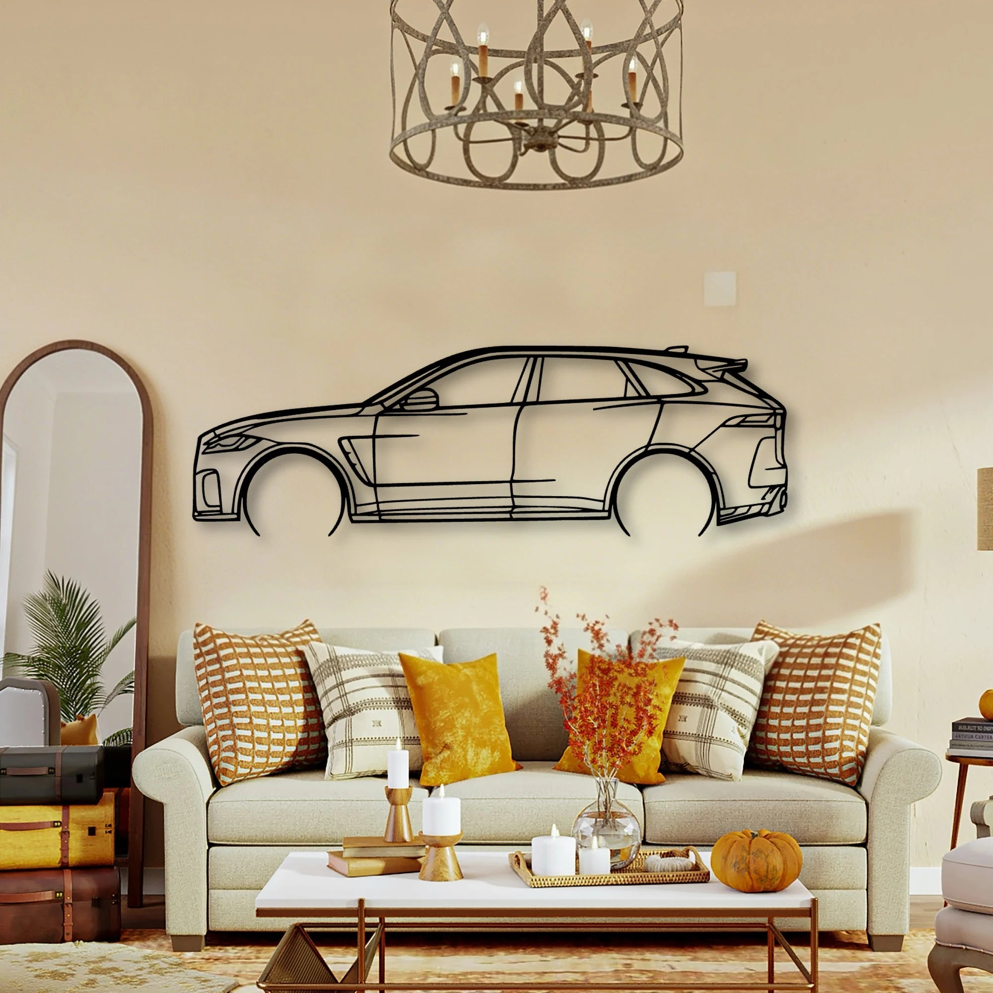 F Pace SVR 2 Classic Silhouette Metal Wall Art - Tinvibe