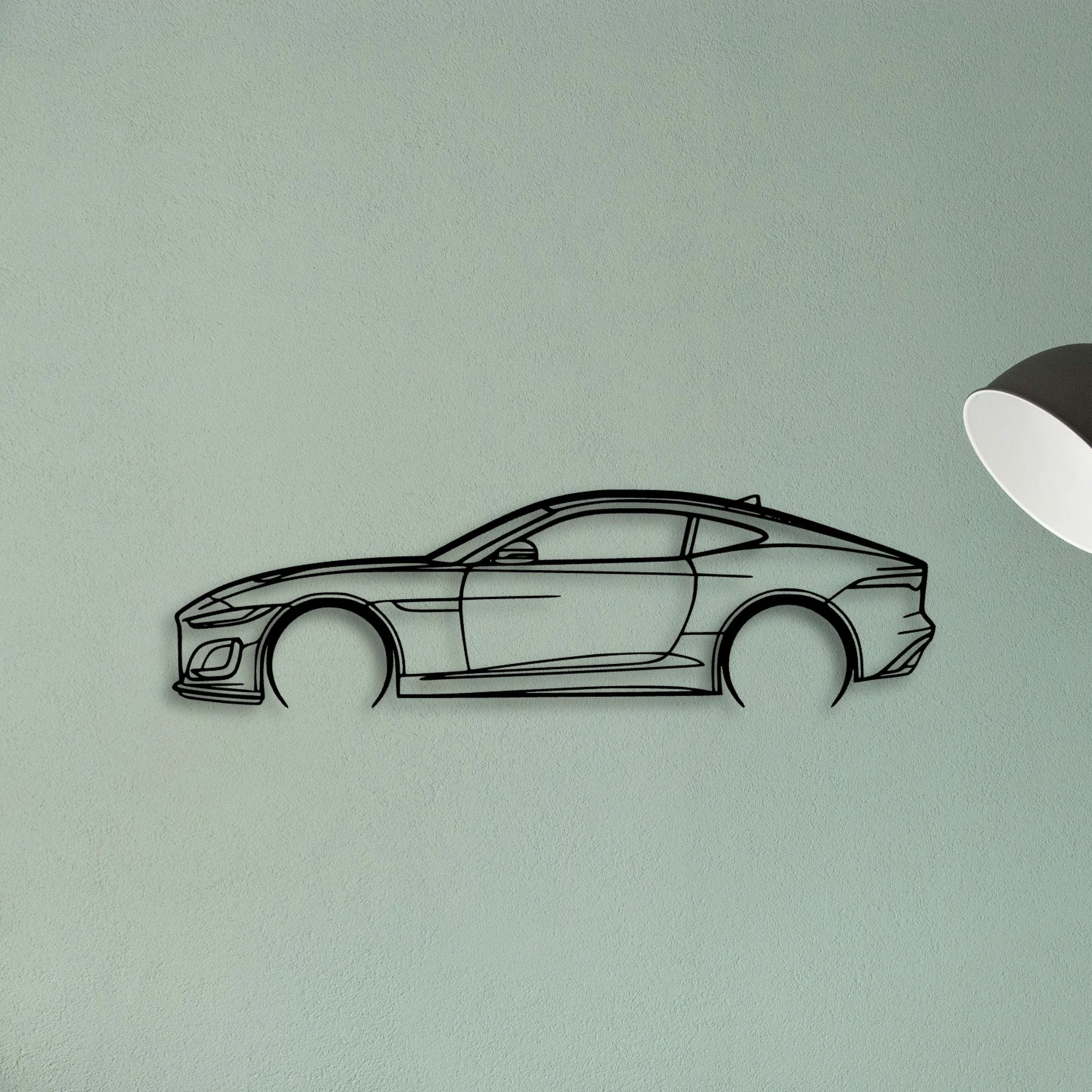 F Type 2020 Classic Silhouette Metal Wall Art - Tinvibe