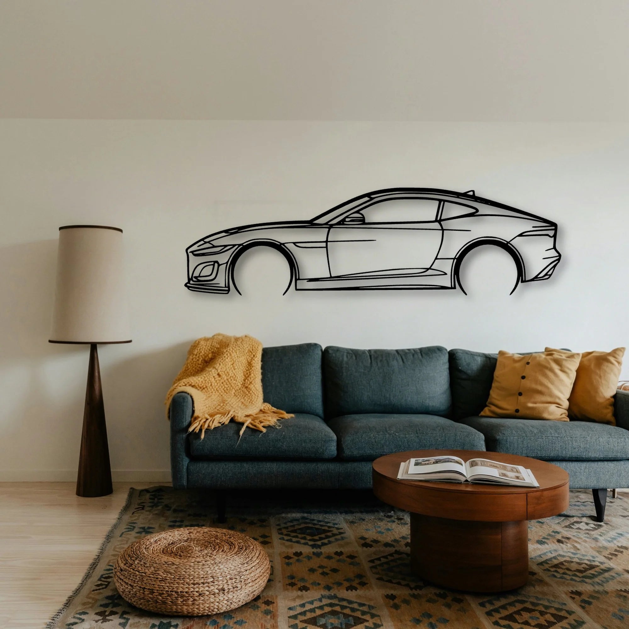 F Type 2020 Classic Silhouette Metal Wall Art - Tinvibe
