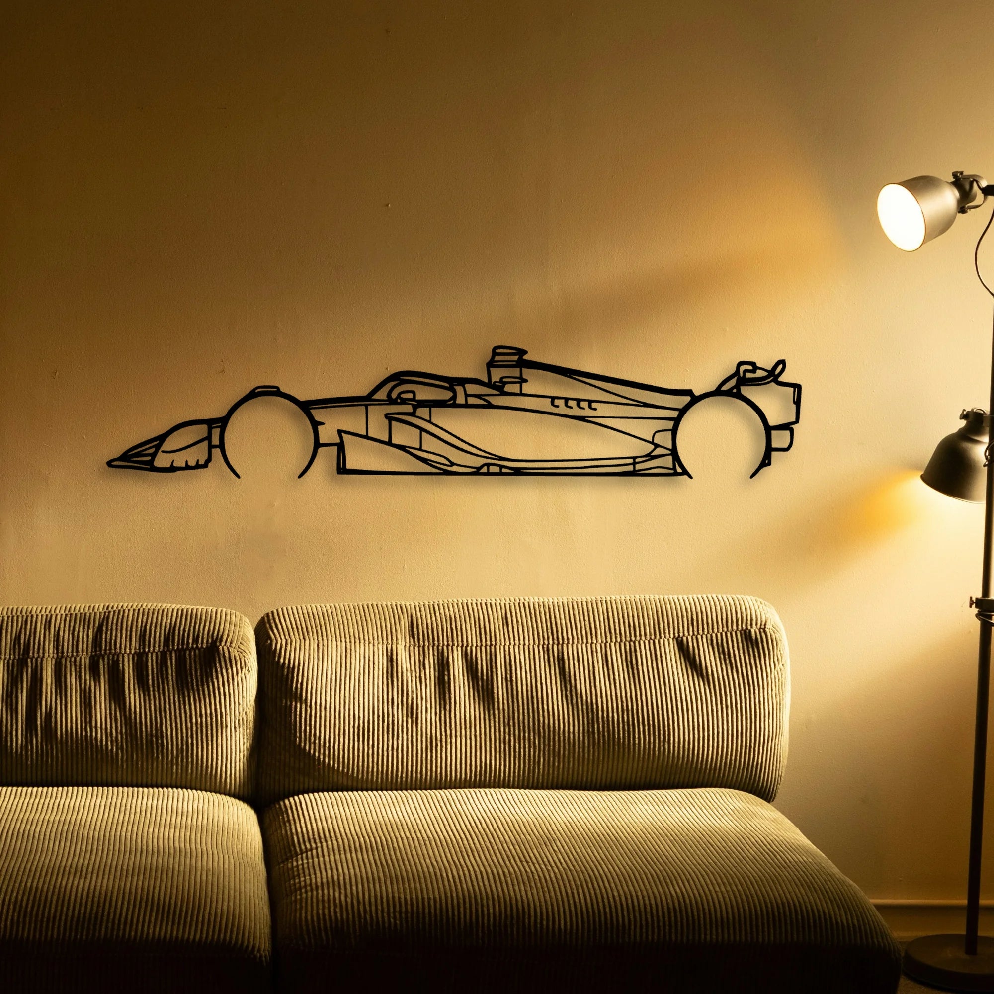 F1 2024 SF 24 Classic Silhouette Metal Wall Art - Tinvibe
