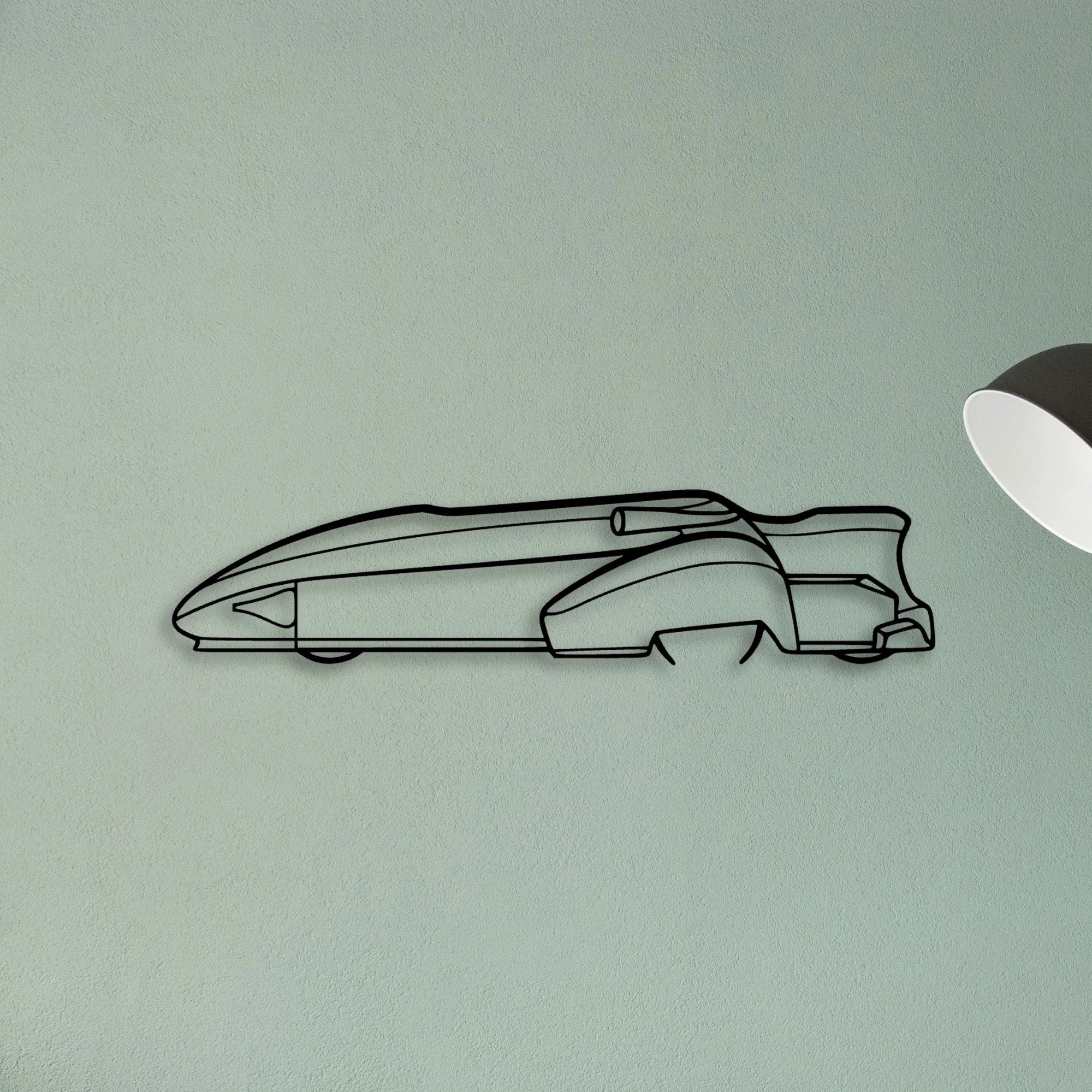 F1 Sidecar Classic Silhouette Metal Wall Art - Tinvibe