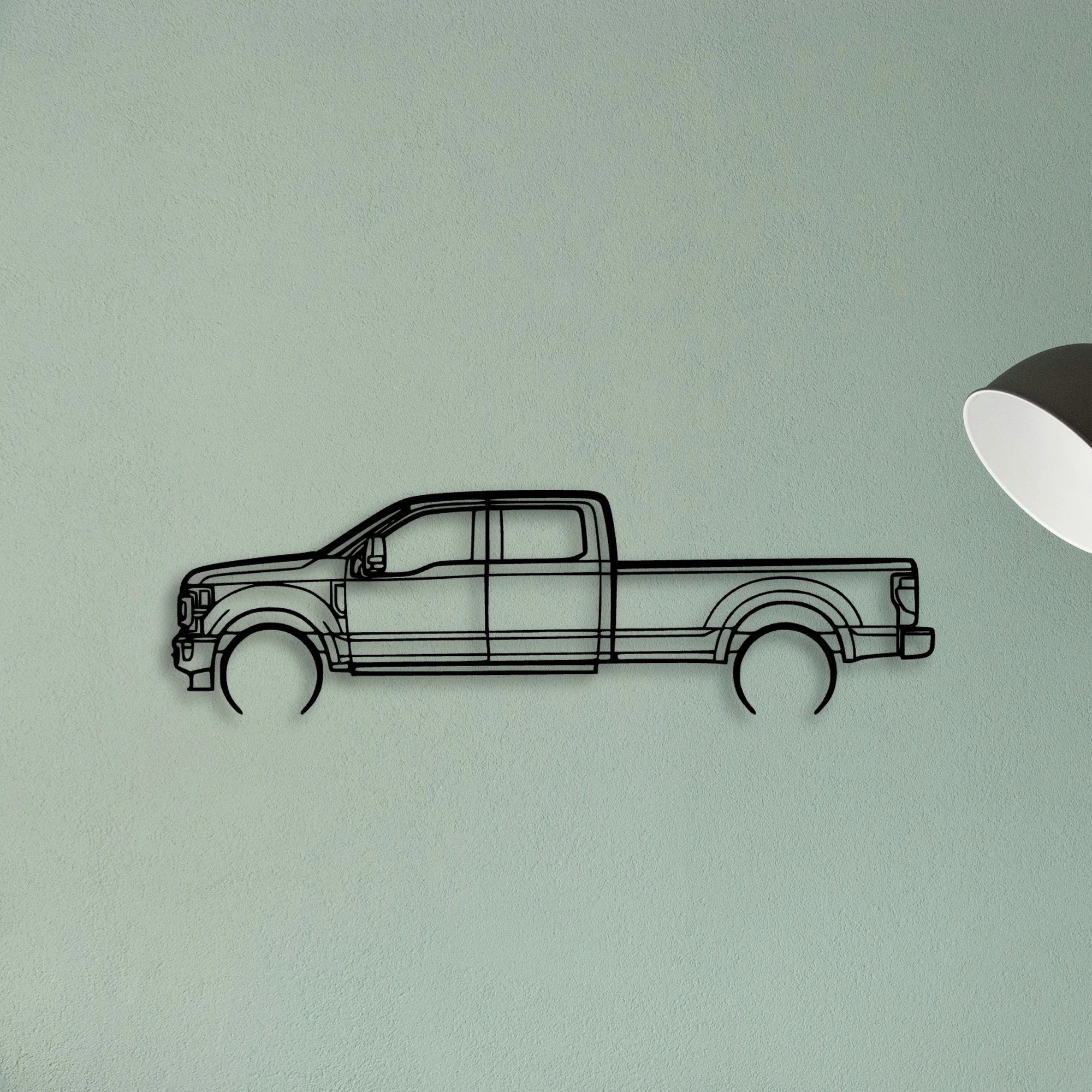 F350 2022 Platinum Classic Silhouette Metal Wall Art - Tinvibe