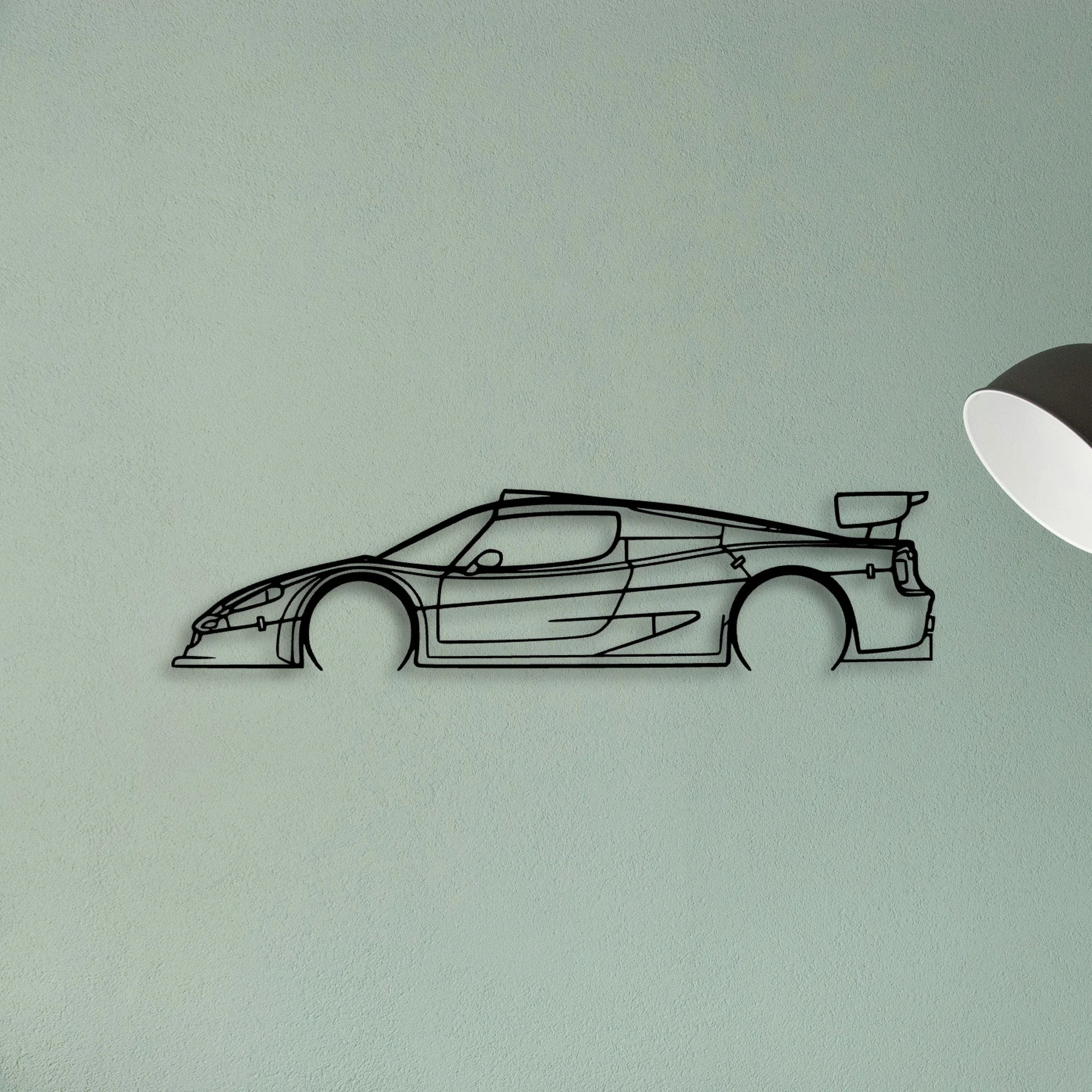 F50 GT Classic Silhouette Metal Wall Art - Tinvibe