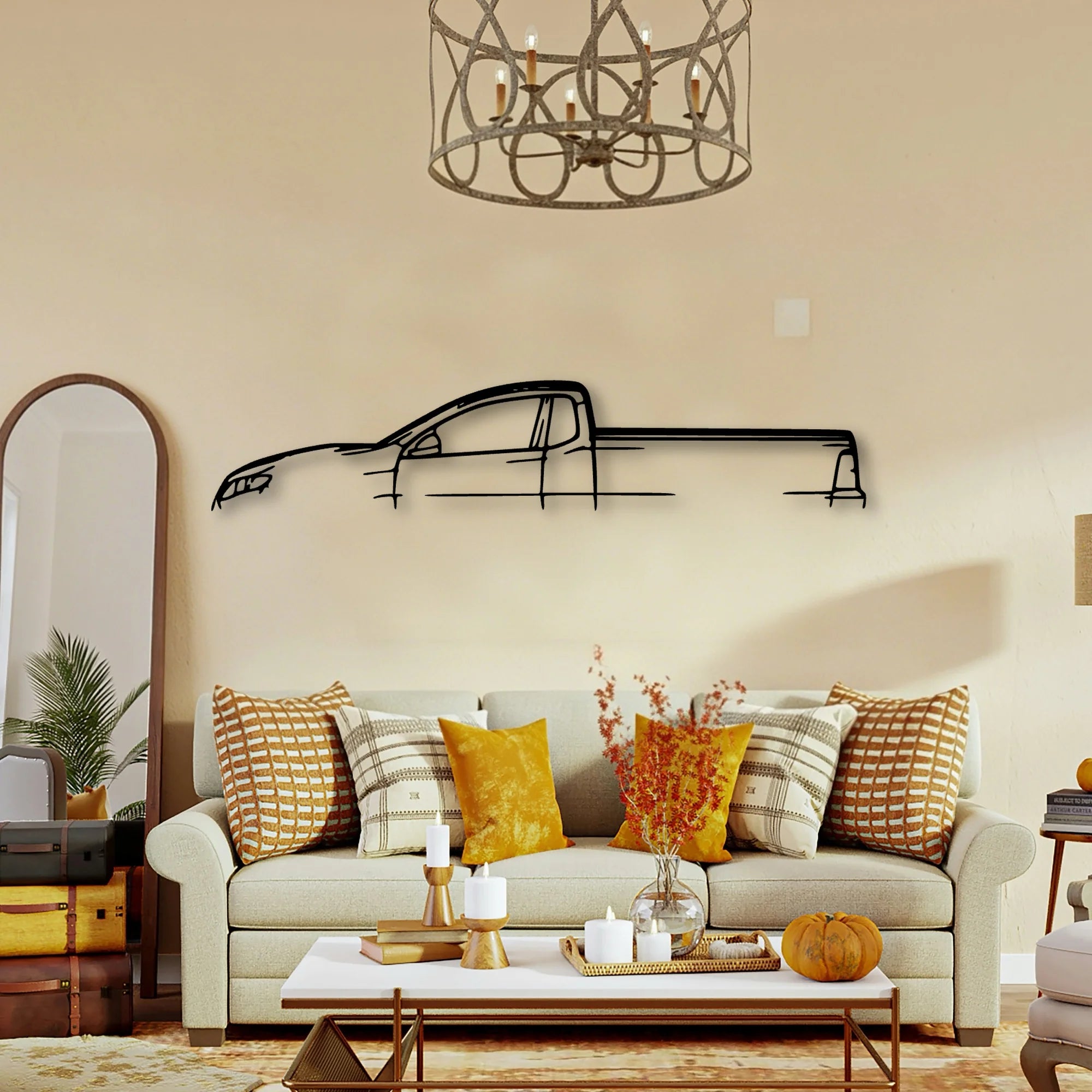 F6 Falcon UTE Classic Silhouette Metal Wall Art - Tinvibe