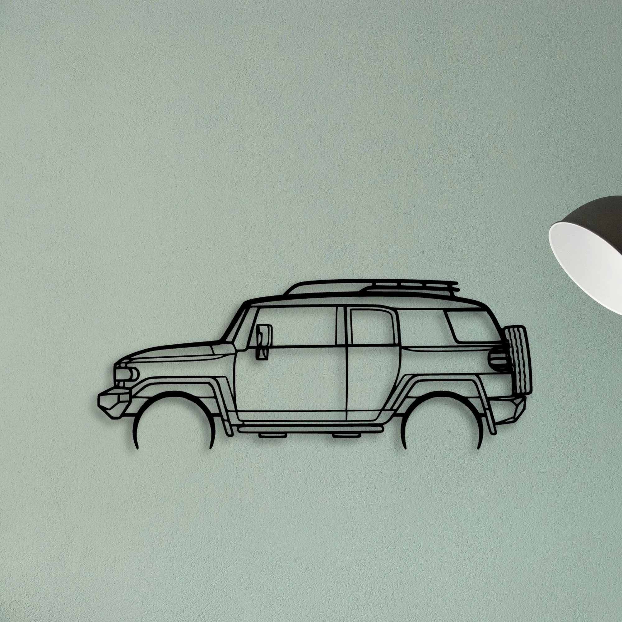 FJ Cruiser 2008 Classic Silhouette Metal Wall Art - Tinvibe