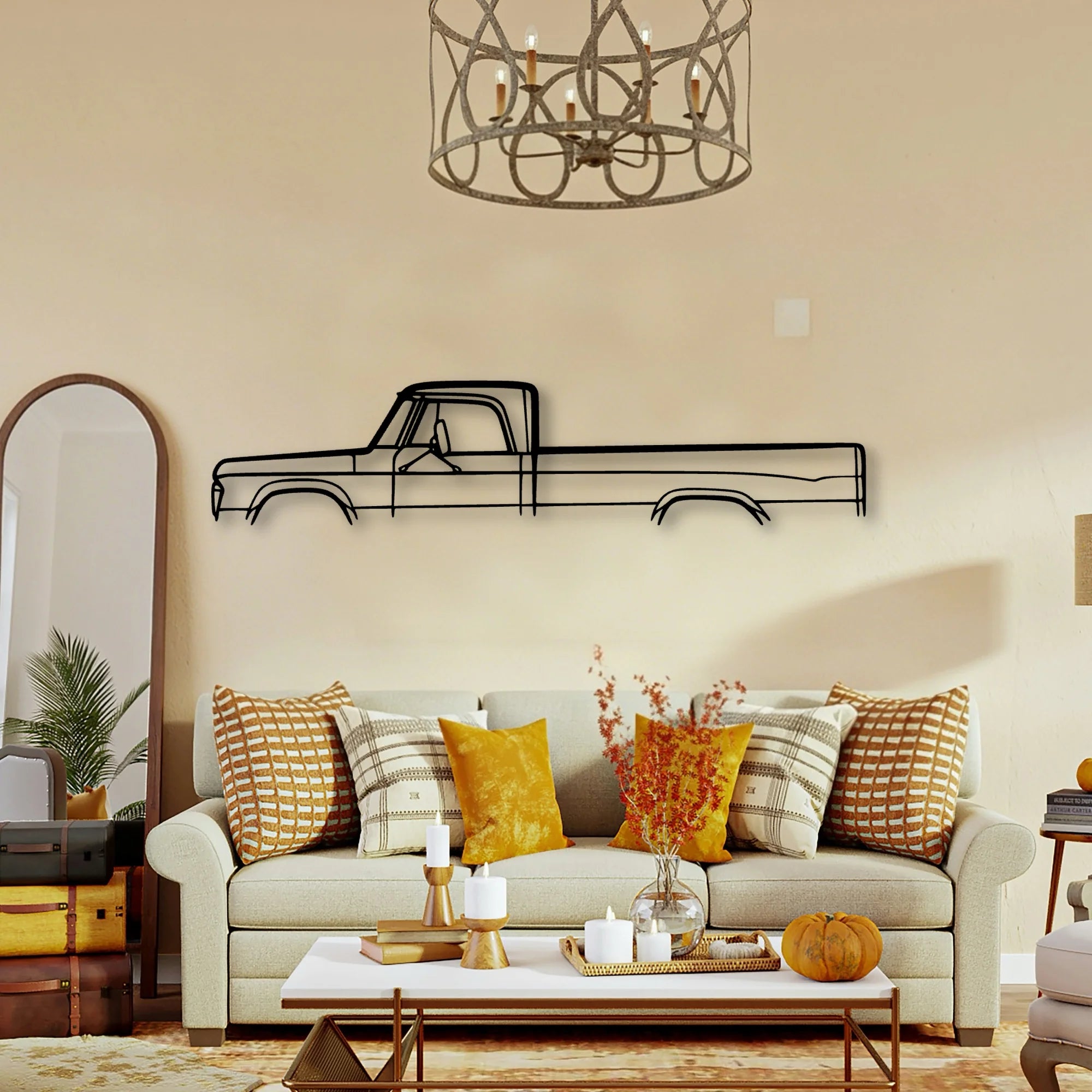 Fargo 1969 Classic Silhouette Metal Wall Art - Tinvibe