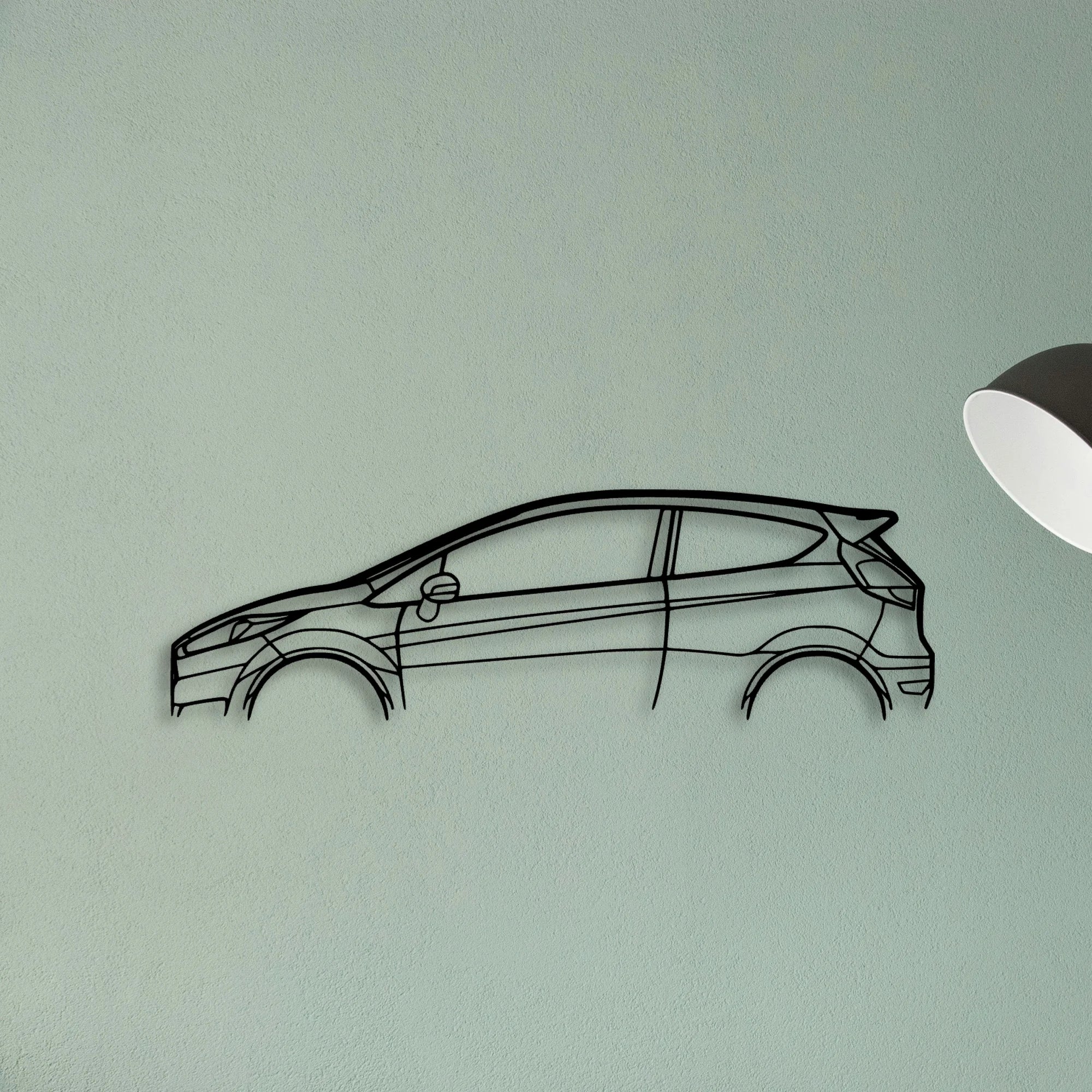 Fiesta MK7 Classic Silhouette Metal Wall Art - Tinvibe