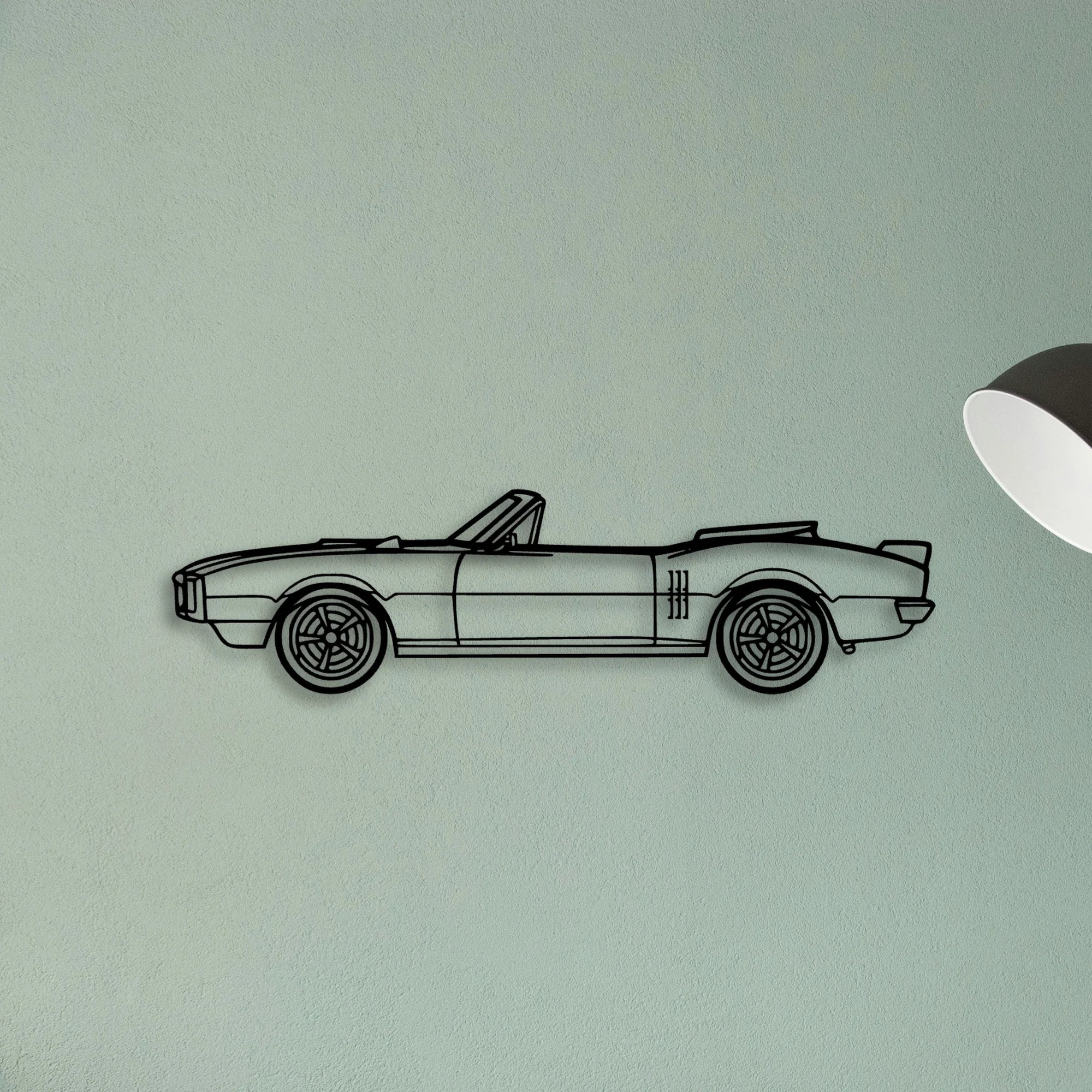 Firebird Convertible Classic Silhouette Metal Wall Art - Tinvibe