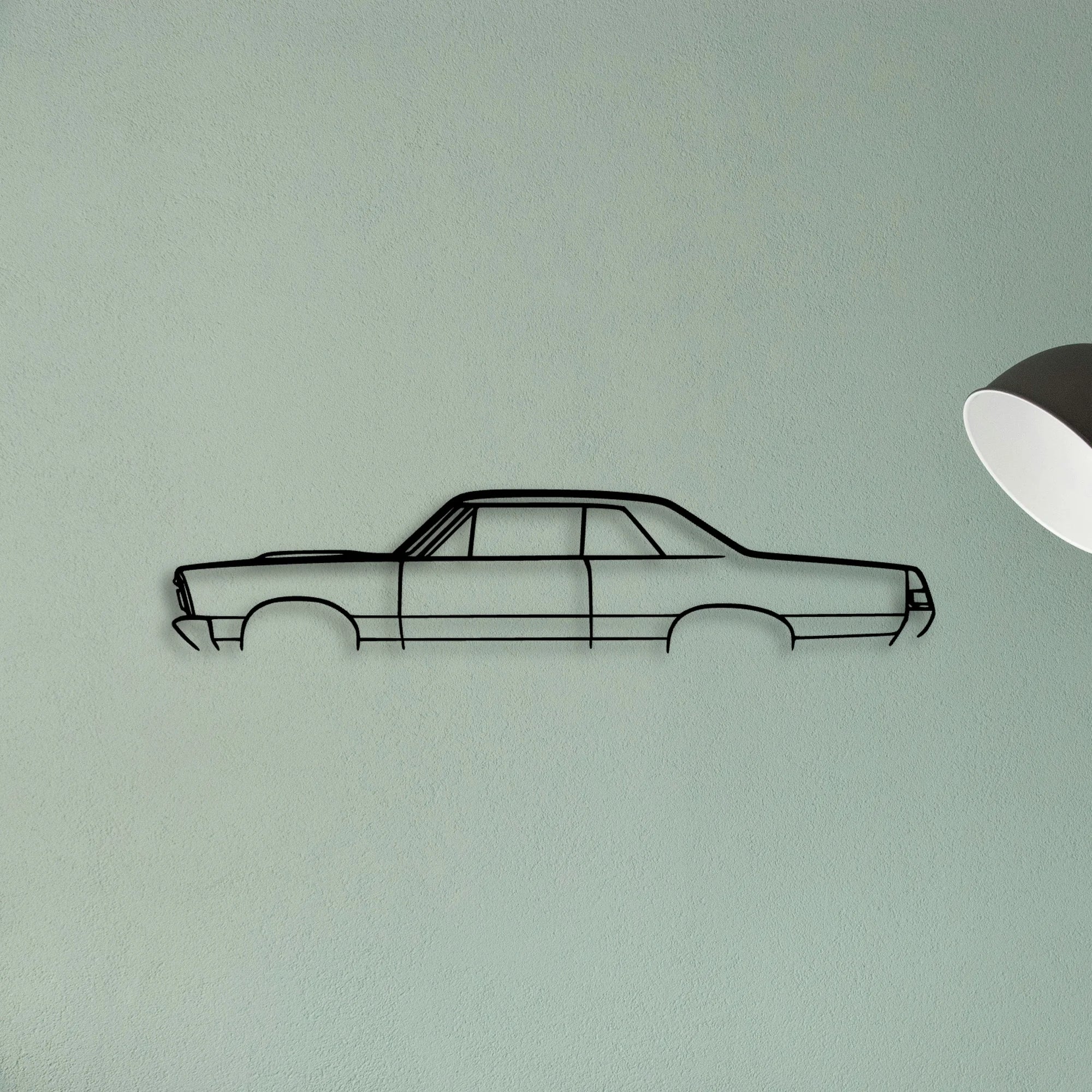 GTO 1965 2 Classic Silhouette Metal Wall Art - Tinvibe
