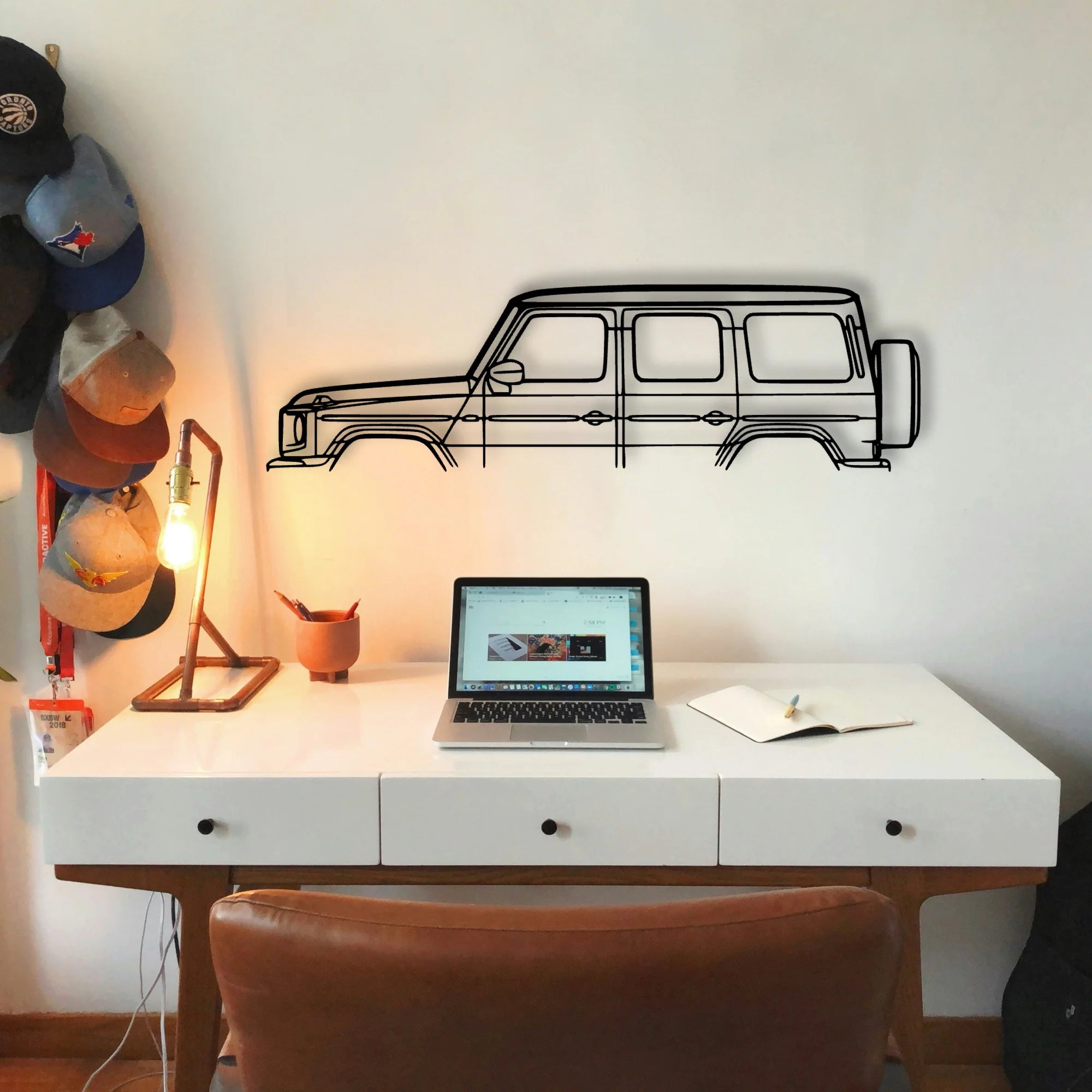 G Class Classic Silhouette Metal Wall Art - Tinvibe