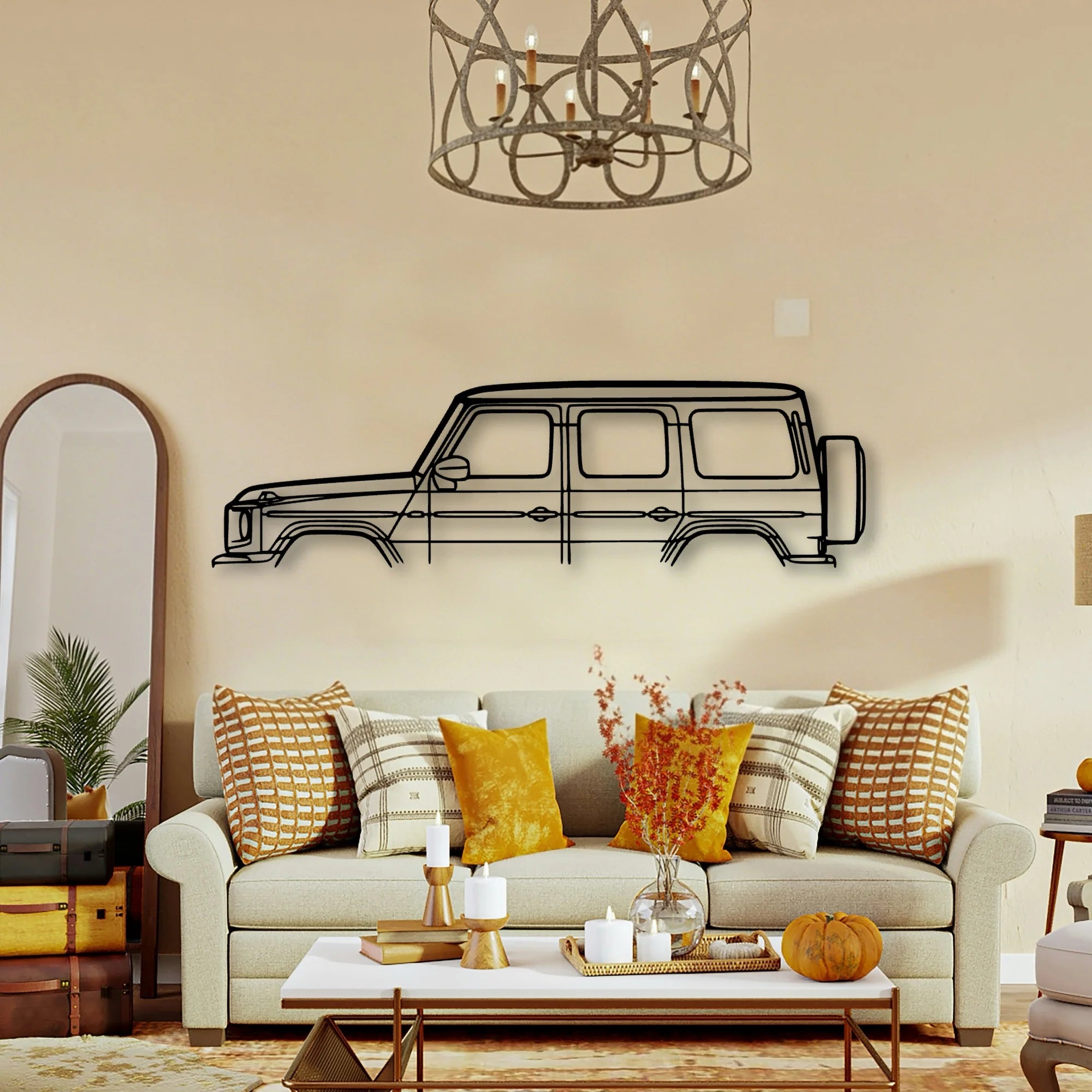 G Class Classic Silhouette Metal Wall Art - Tinvibe