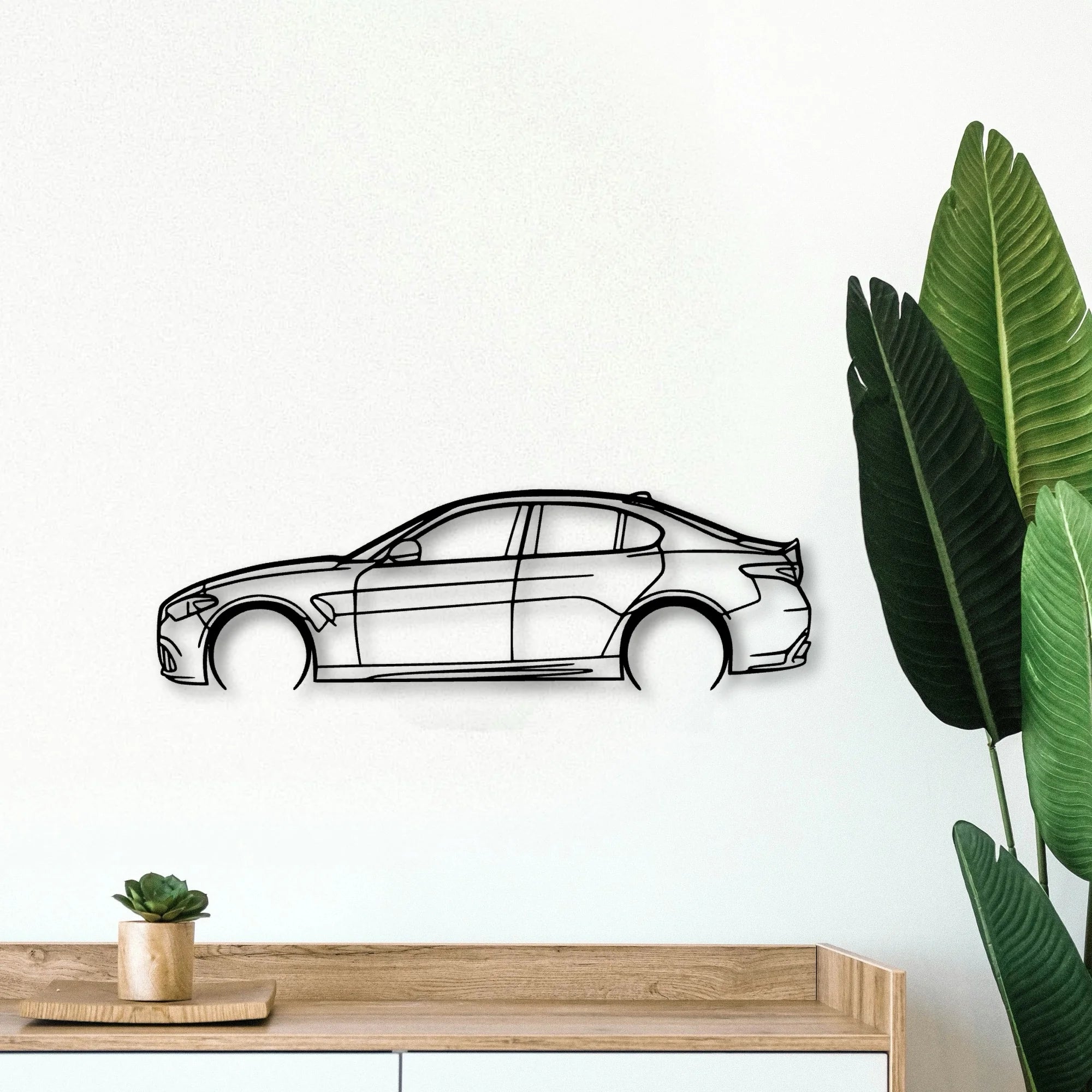 Giulia 2 Classic Silhouette Metal Wall Art - Tinvibe