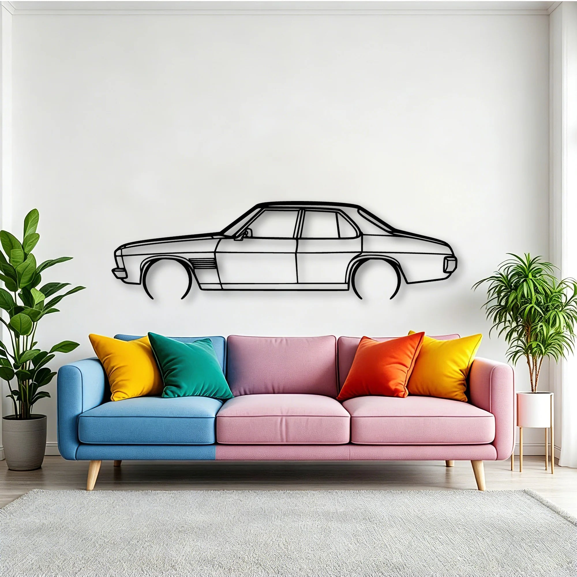 HSV HQ Monaro 1974 Classic Silhouette Metal Wall Art - Tinvibe