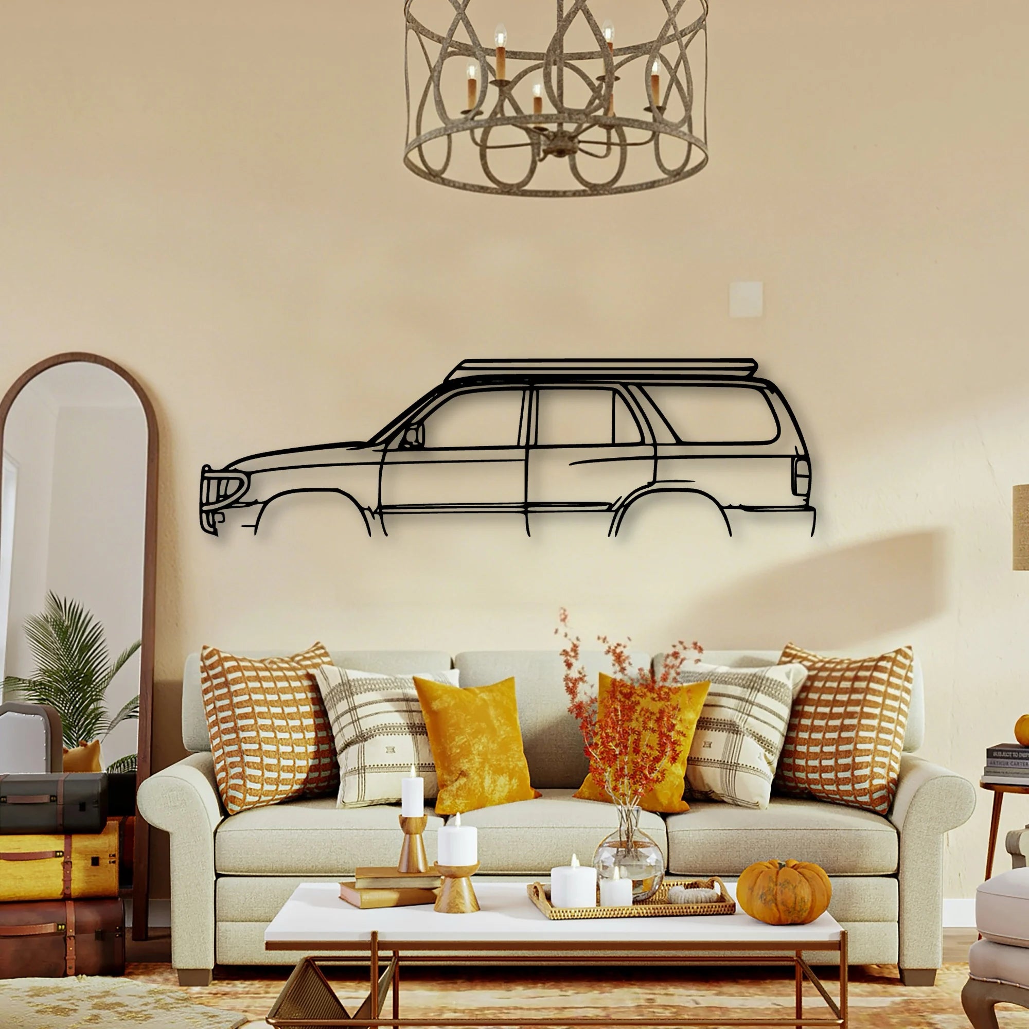 Hilux Surf 1996 Classic Silhouette Metal Wall Art - Tinvibe