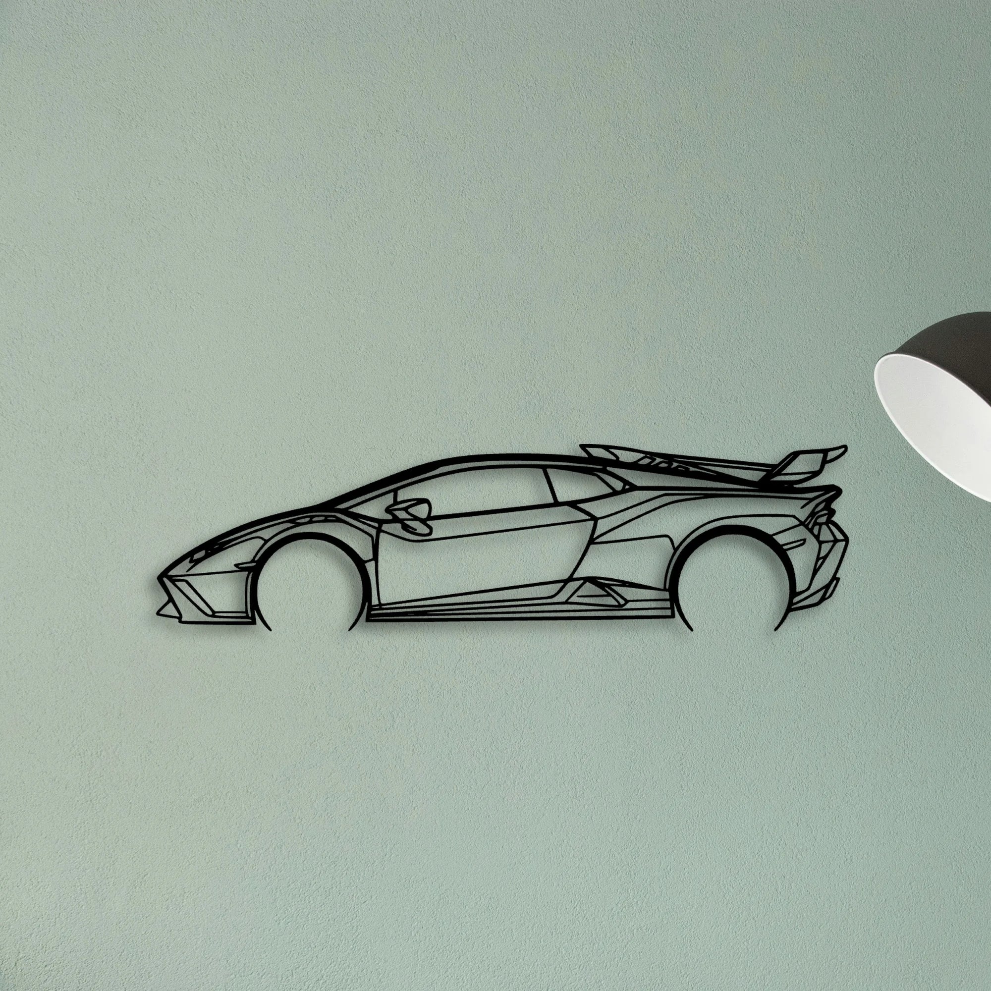Huracan STO 3 Classic Silhouette Metal Wall Art - Tinvibe