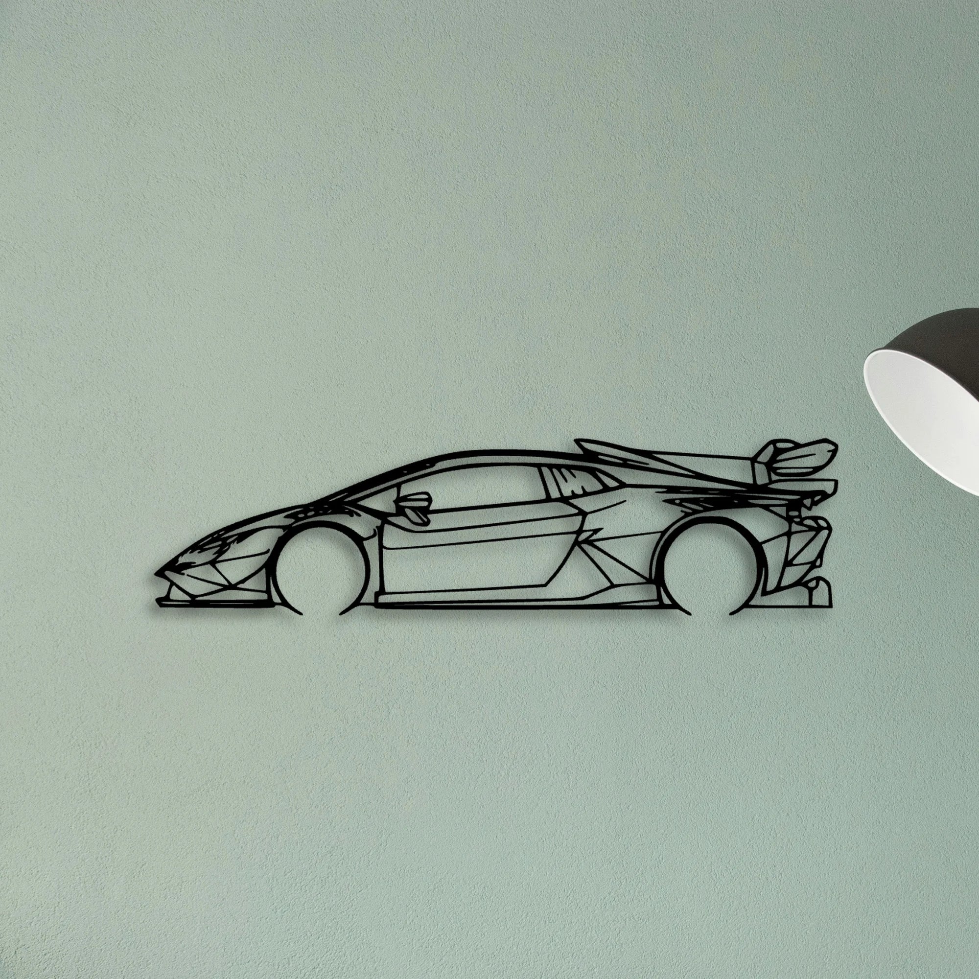Huracan Super Trofeo EVO2 Classic Silhouette Metal Wall Art - Tinvibe