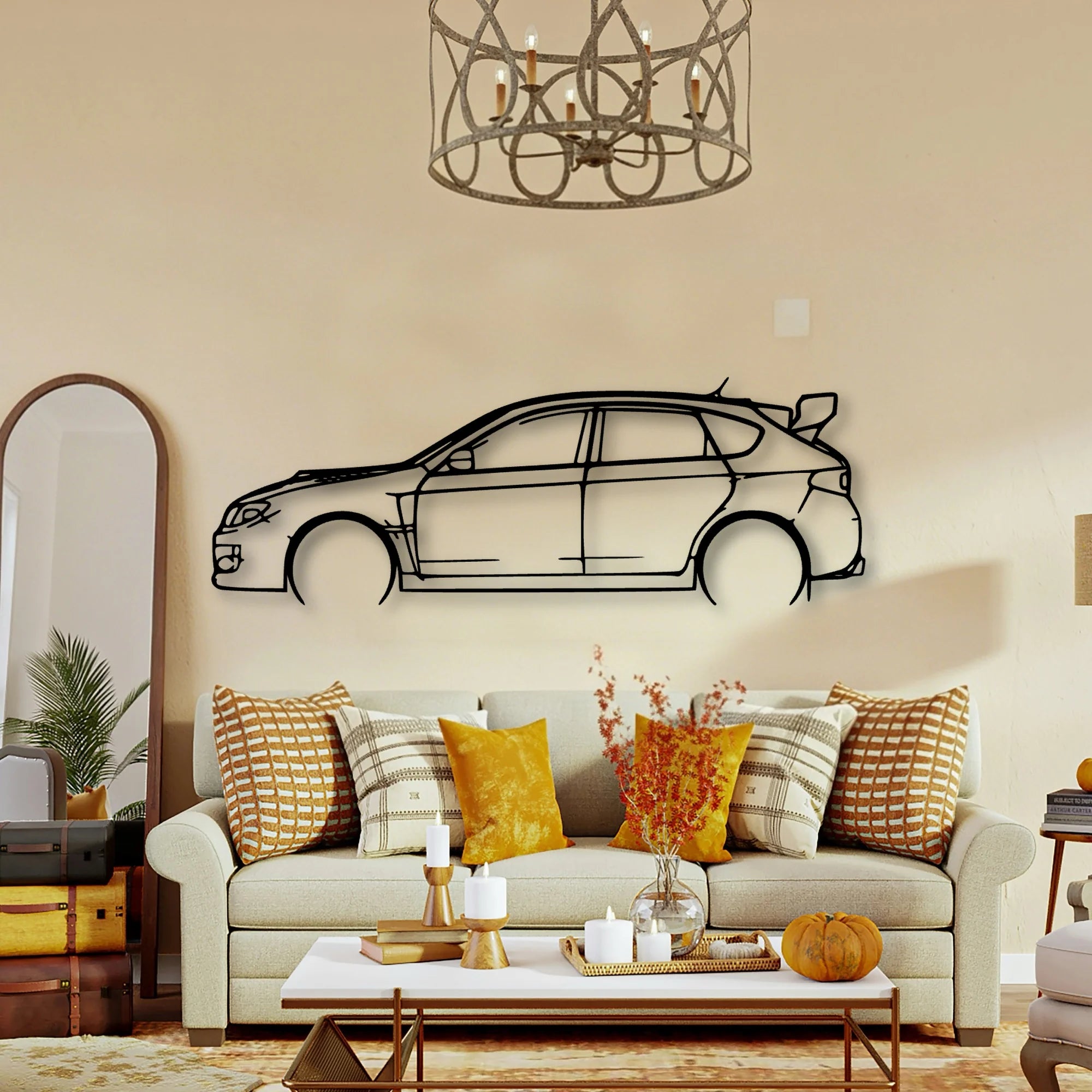 Impreza WRX 2013 Classic Silhouette Metal Wall Art - Tinvibe