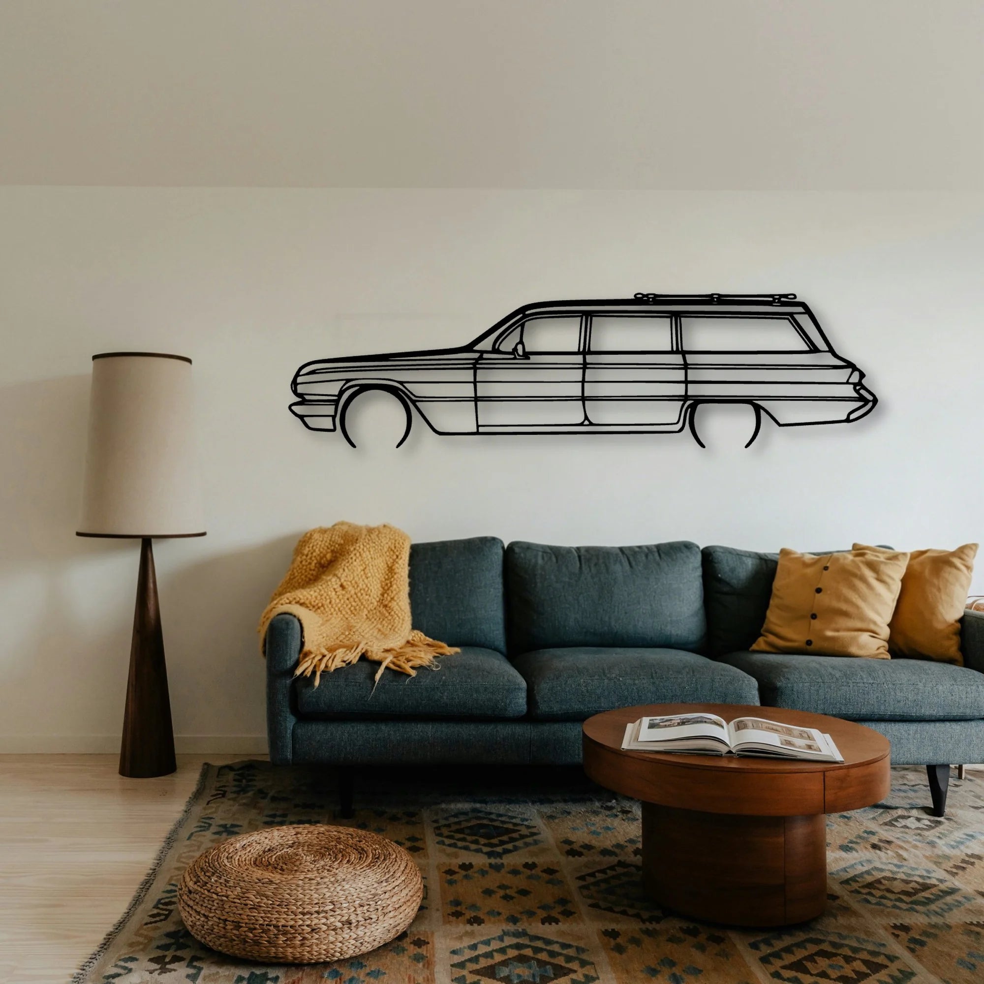 Invicta Station Wagon 1962 Classic Silhouette Metal Wall Art - Tinvibe