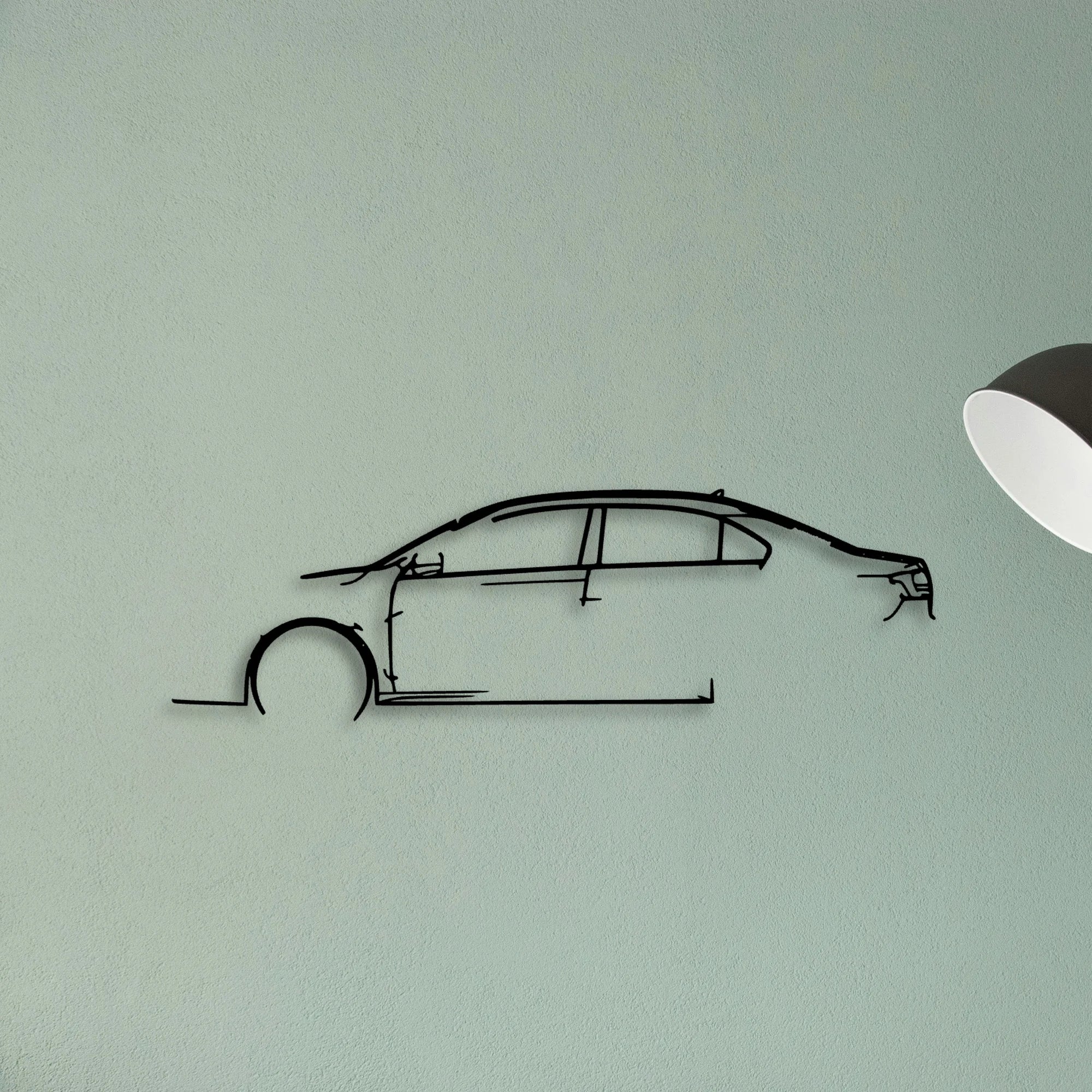 Jetta 2017 Classic Silhouette Metal Wall Art - Tinvibe